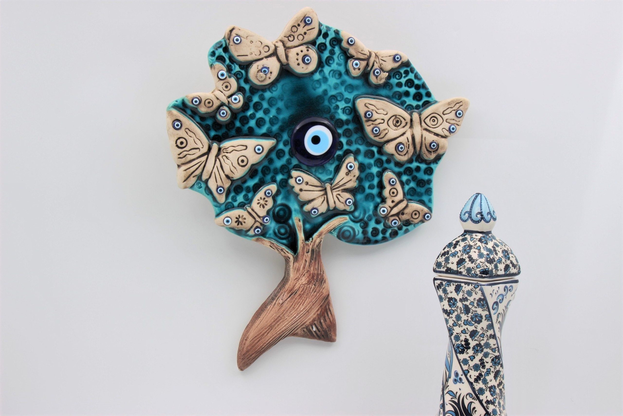 TURKISHLUCKYEYEWALLCERAMICTREEWITHBUTTWERFLYSCW31I