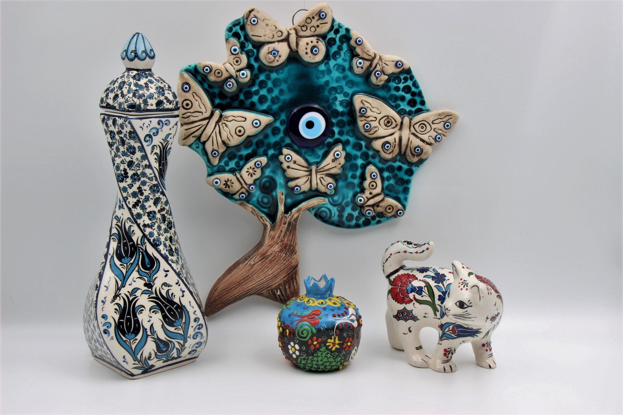 TURKISHLUCKYEYEWALLCERAMICTREEWITHBUTTWERFLYSCW31J