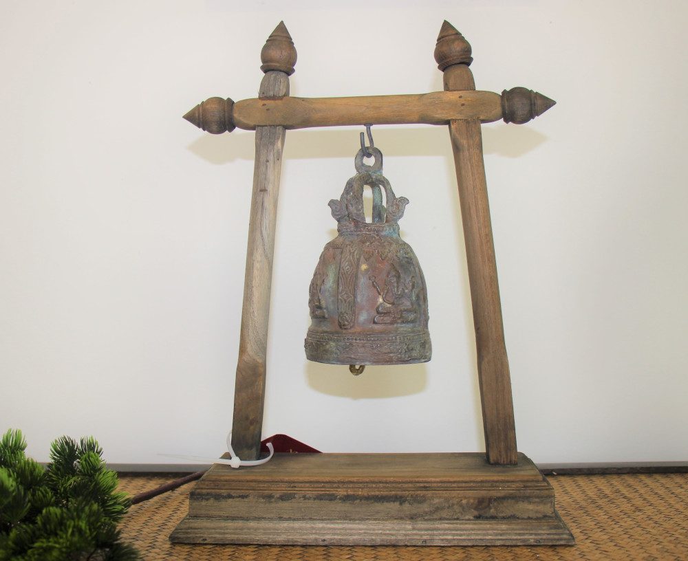 Teak Single Brass Bell 20