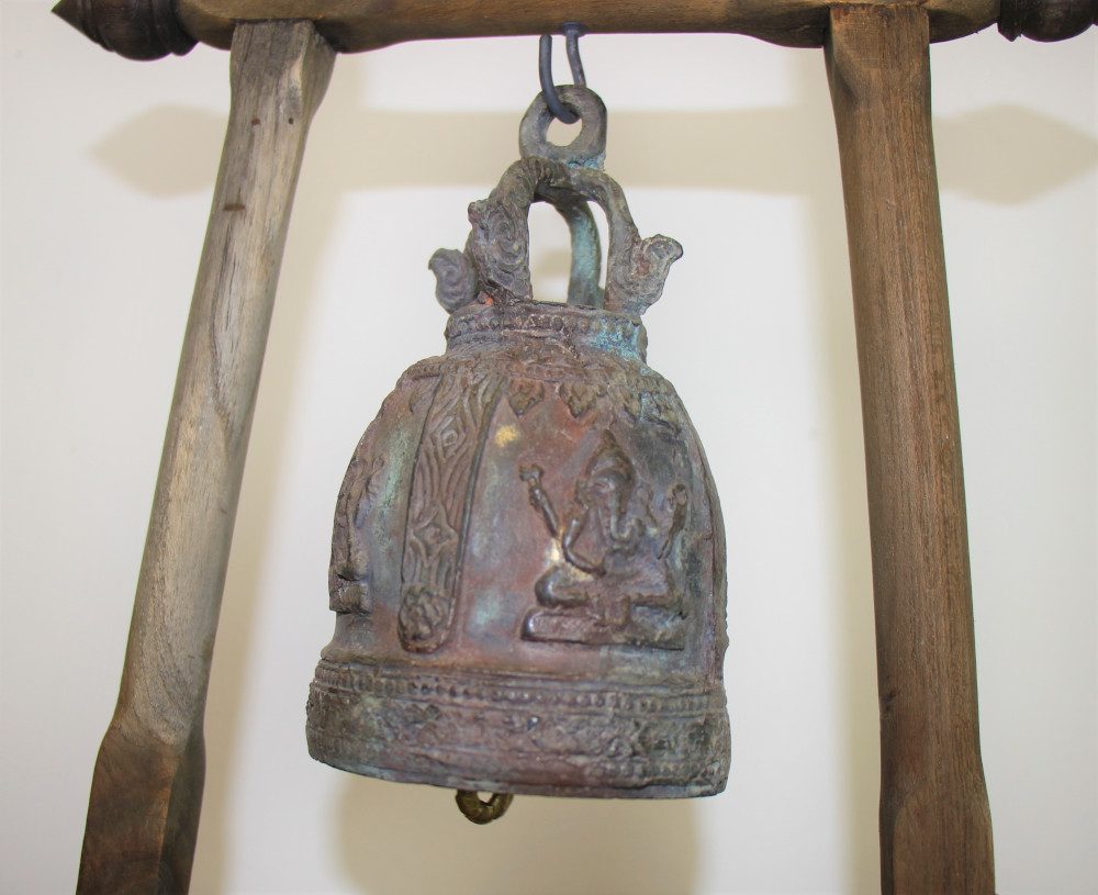 Teak Single Brass Bell 30