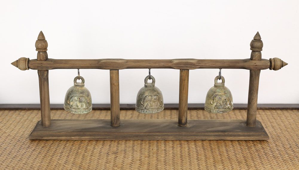 Teak 3 Brass Bell 3 Teak 3 Brass Bell