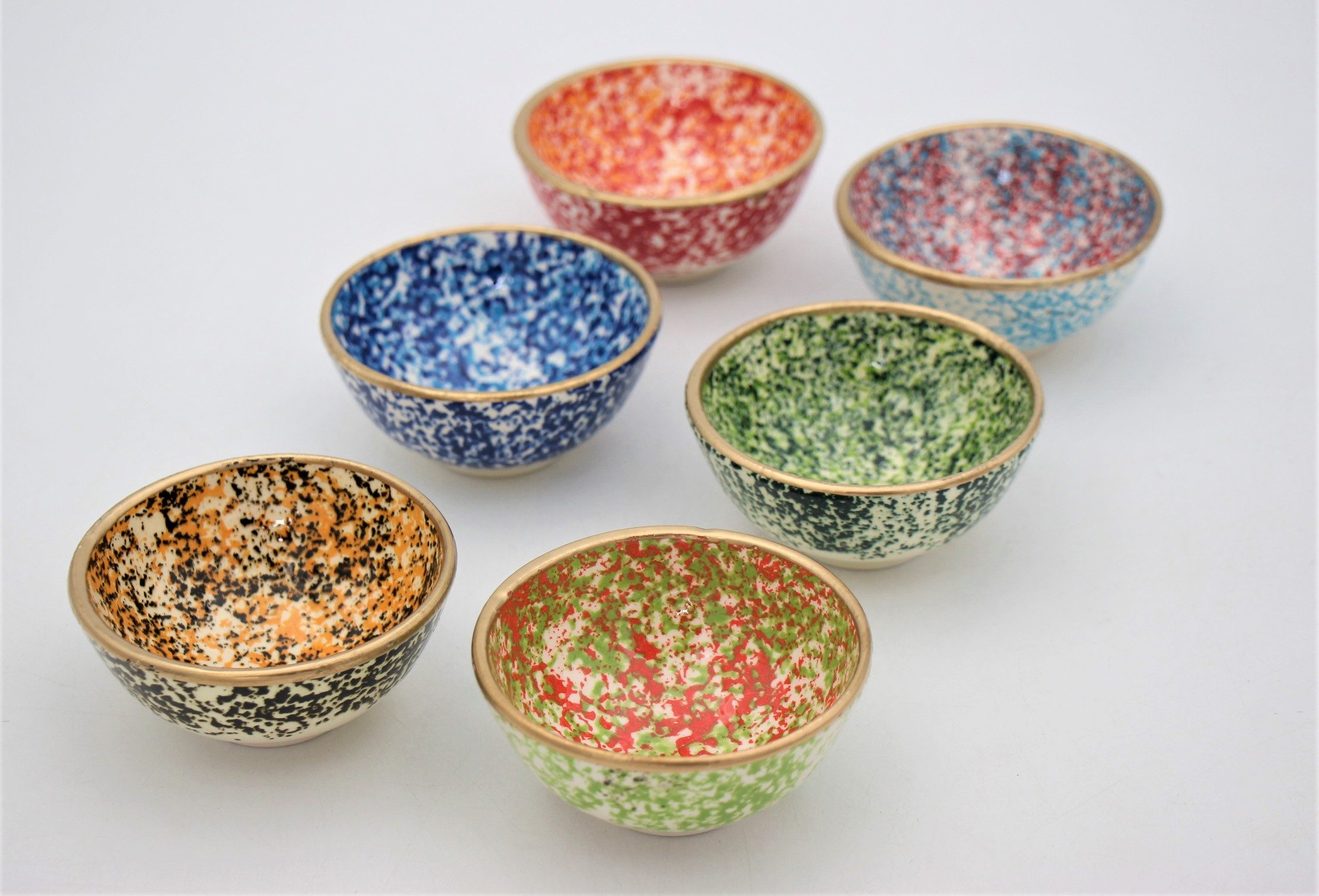 Turkish Ceramic 8cm Spec Bowl 6pk Gift Set 3