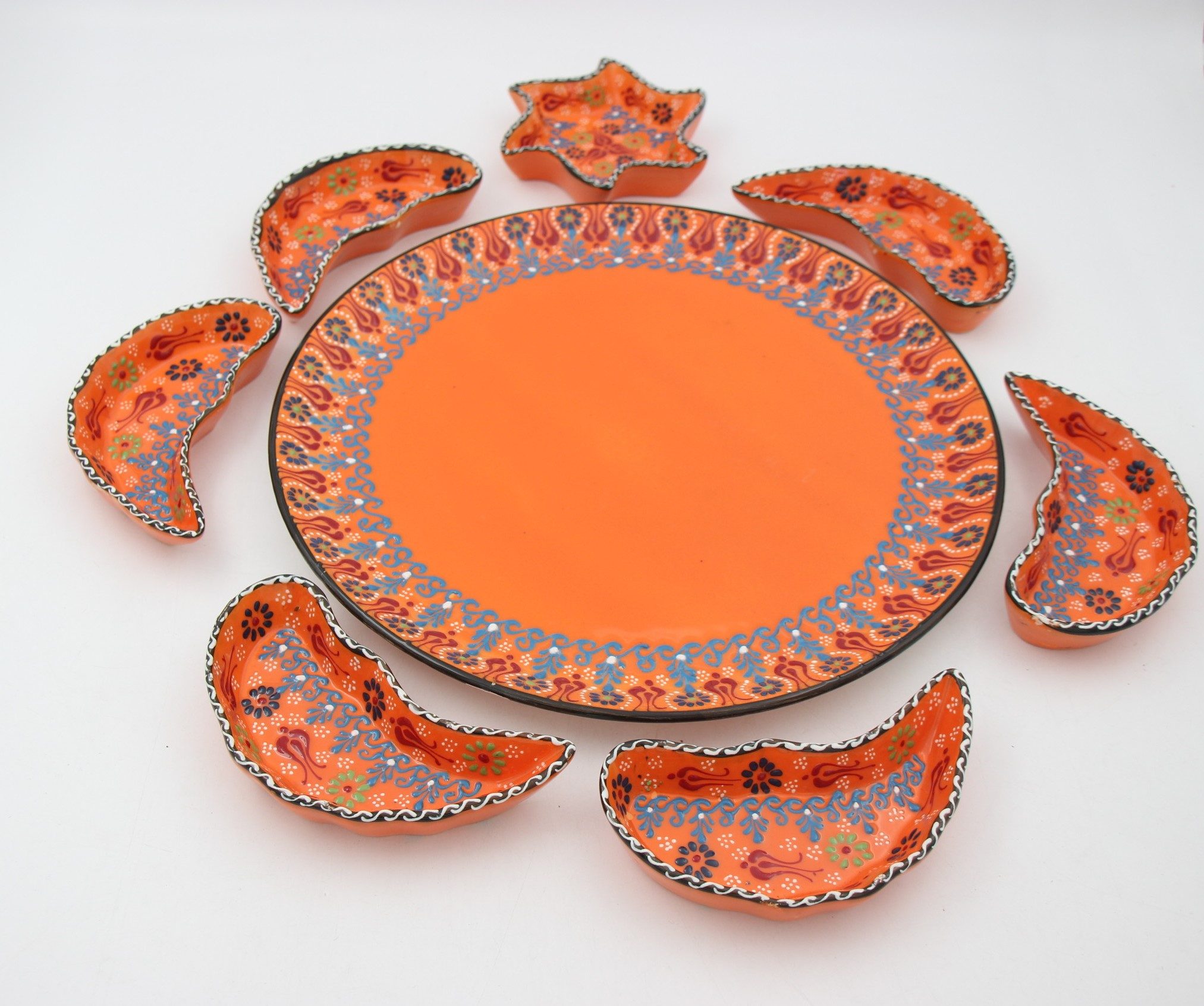 Turkish Ceramic Hand Painted Breakfast Set Dantel 1a