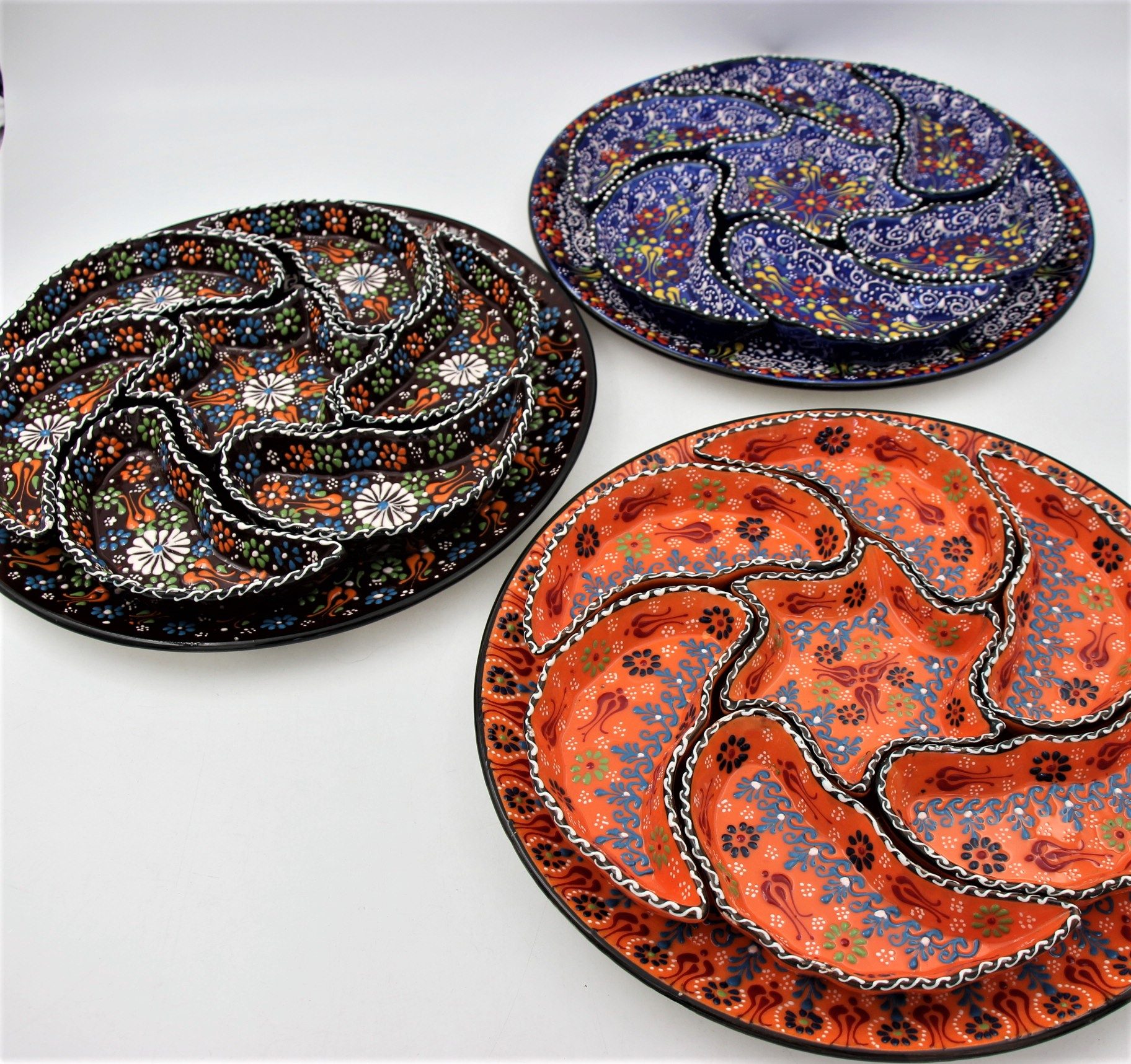 Turkish Ceramic Hand Painted Breakfast Set Dantel all