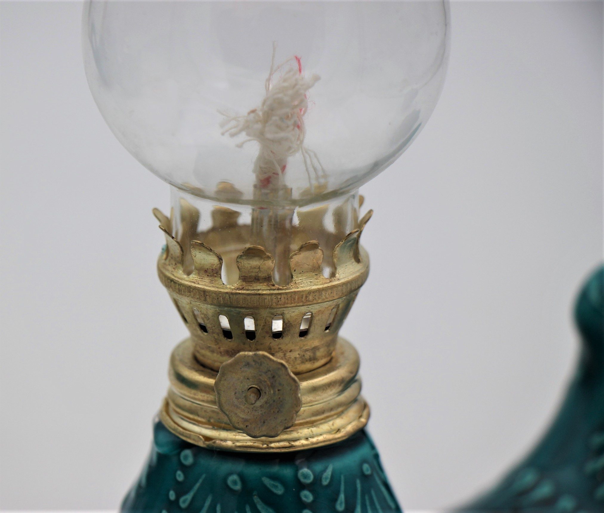 Turkish Ceramic Hand Painted Large Alladins lamp Turquoise 4