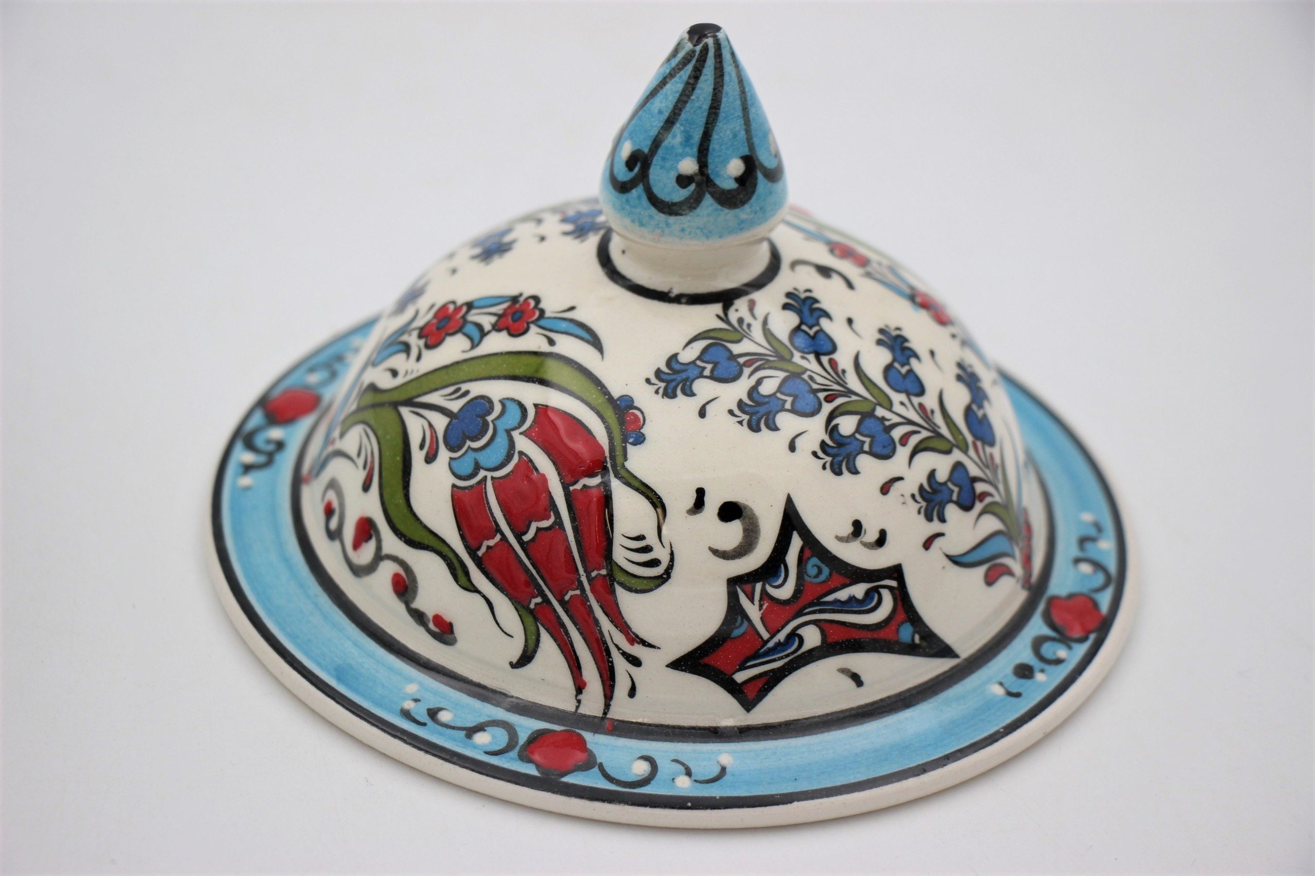 Turkish Ceramic Hand Painted Large Candy Bowl Tulip 1c