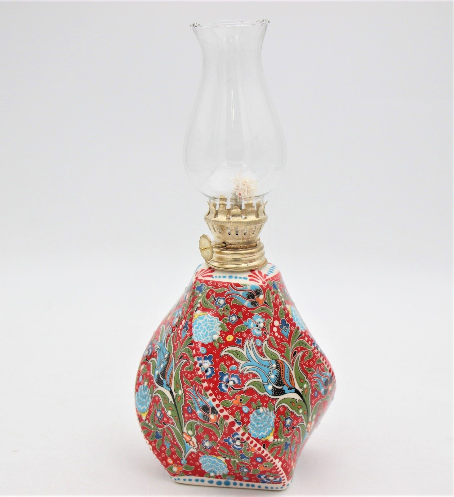 Turkish Ceramic Hand Painted Large Gas lamp Relief 1