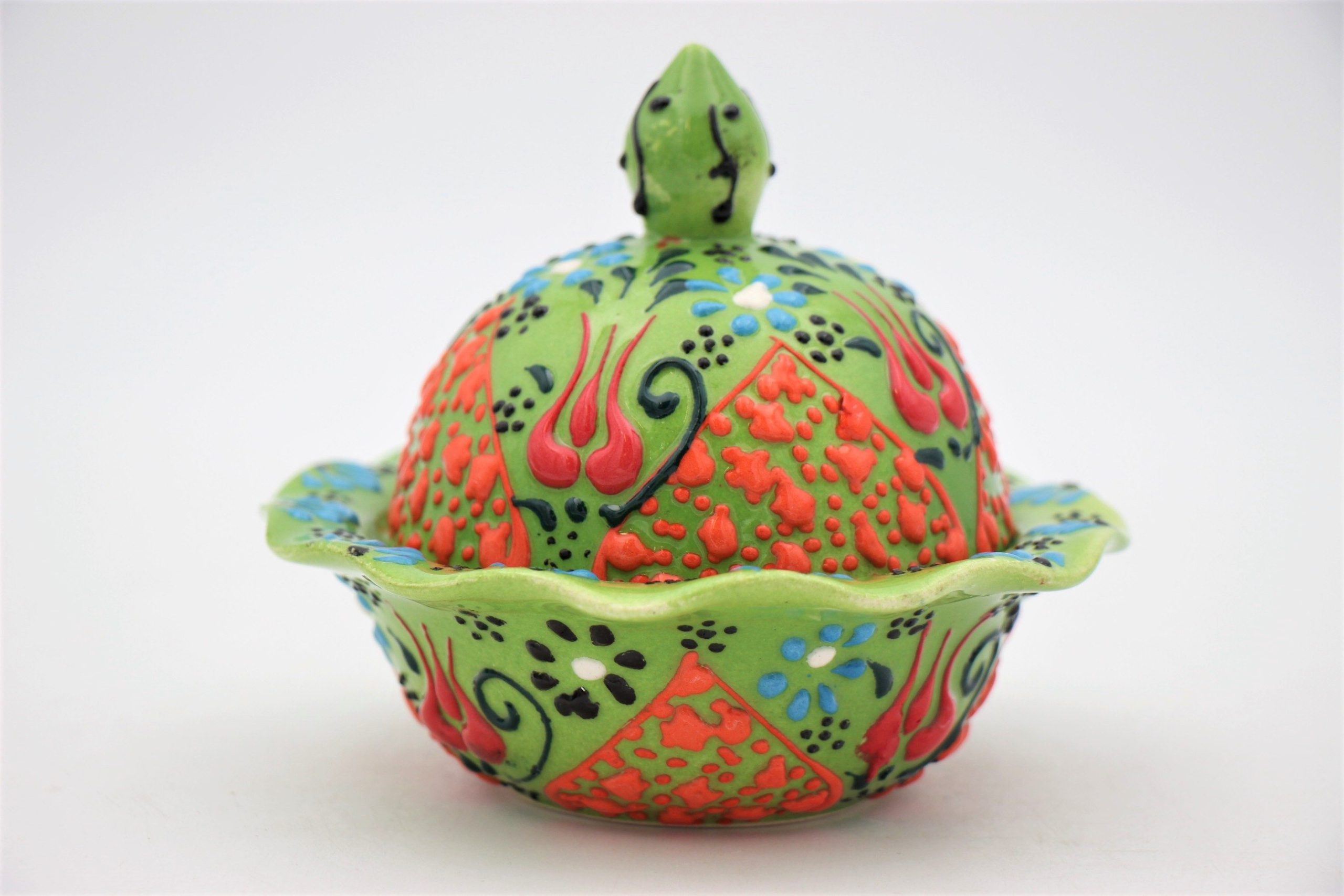 Turkish Ceramic Hand Painted Small Candy Bowl Dantel 2