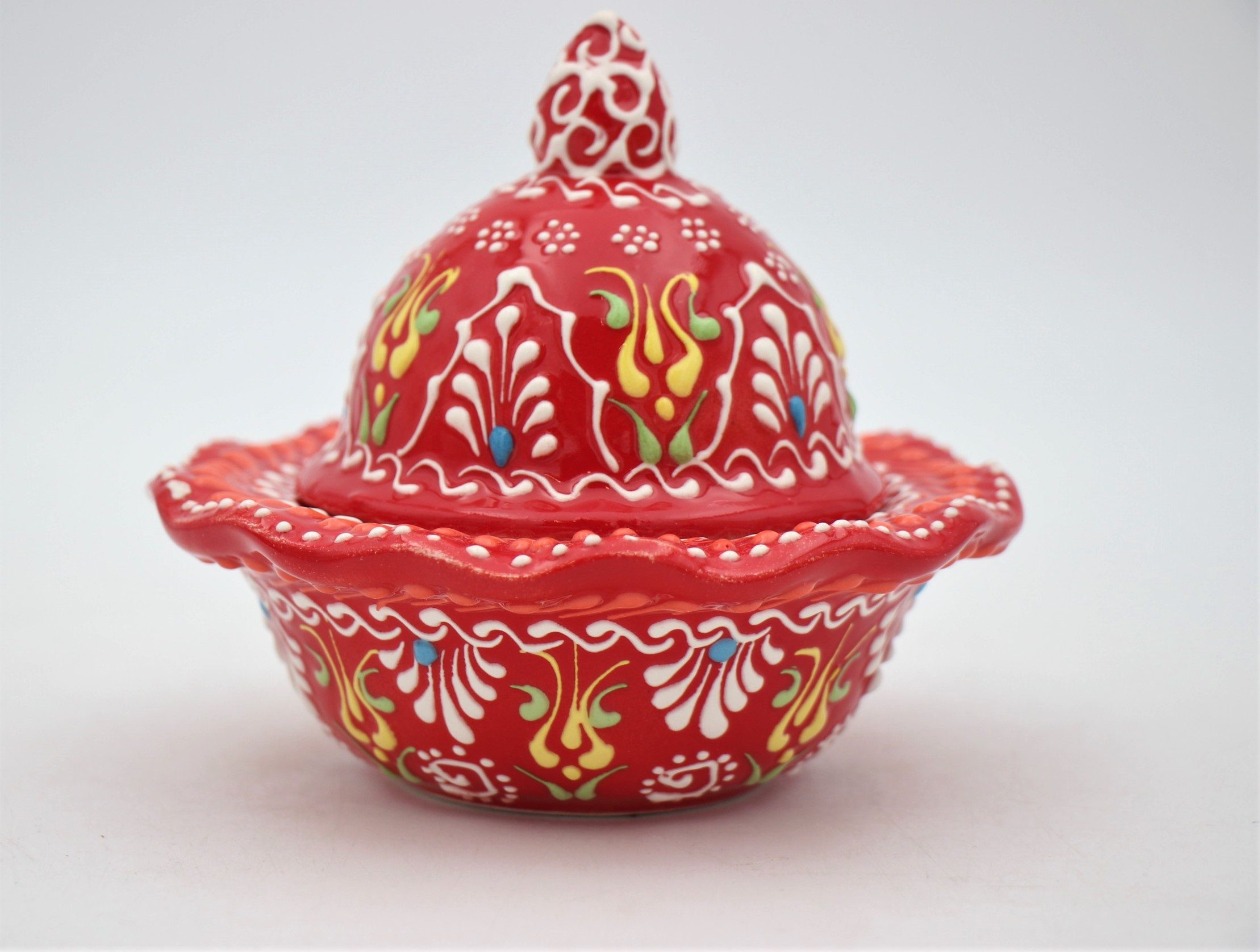 Turkish Ceramic Hand Painted Small Candy Bowl Dantel 3
