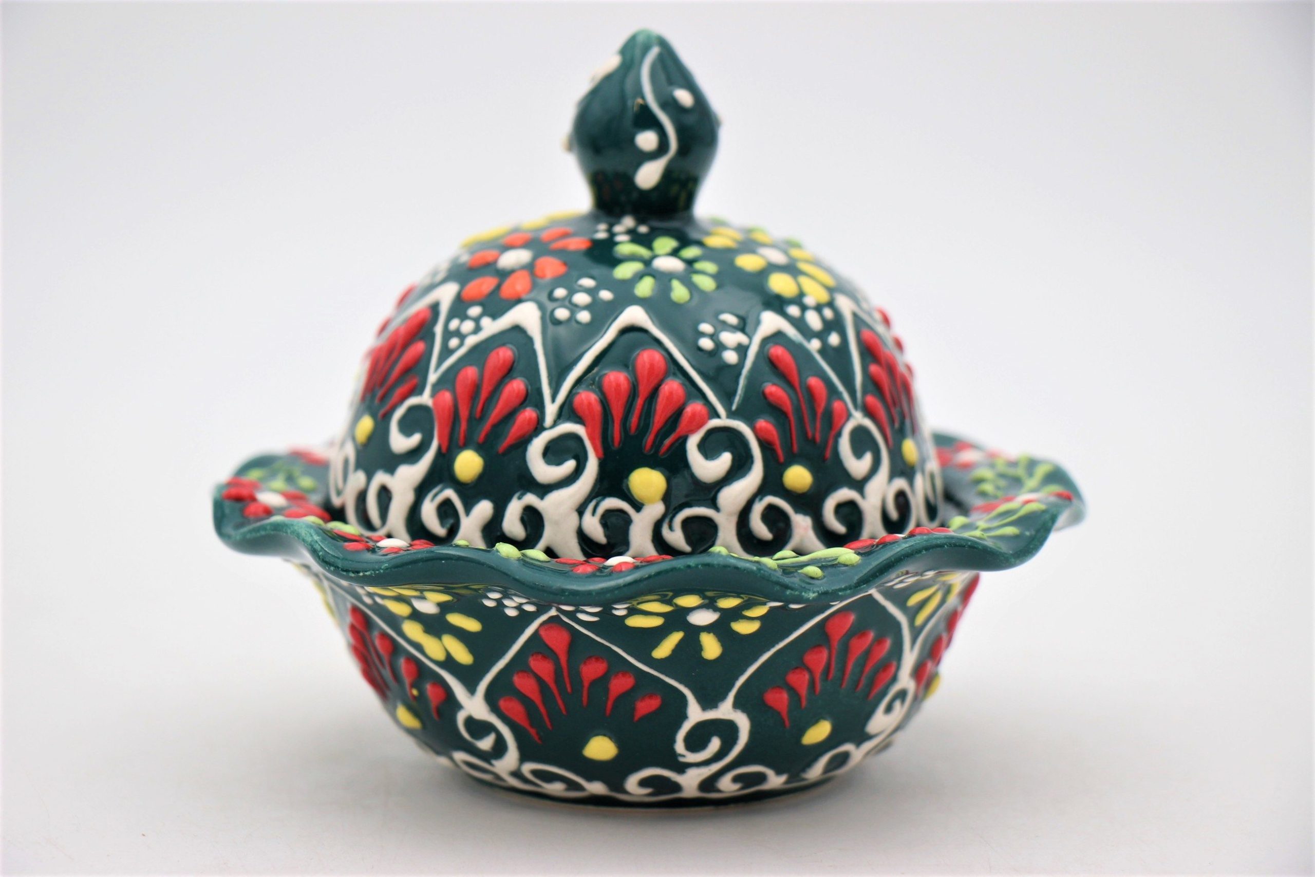 Turkish Ceramic Hand Painted Small Candy Bowl Dantel 4