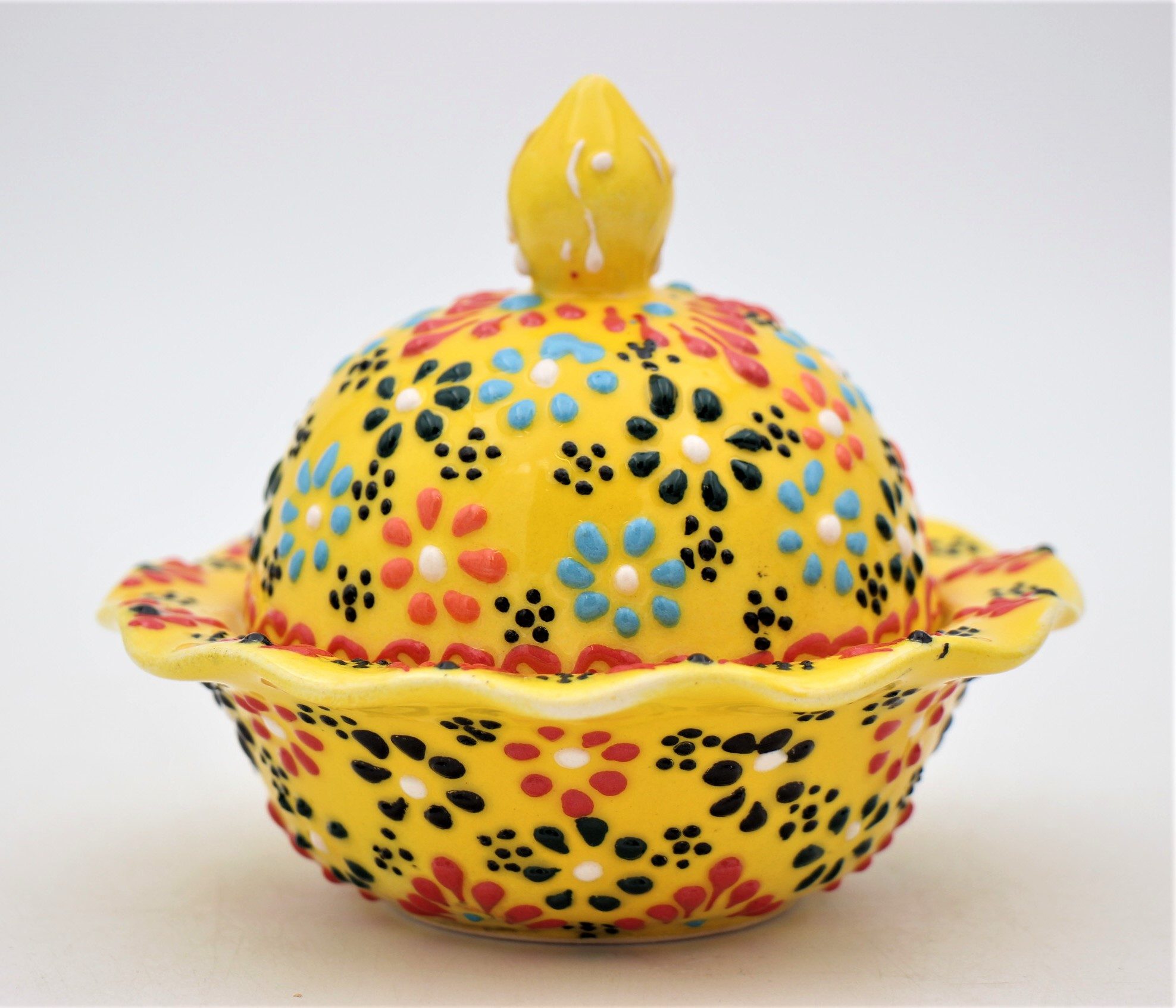 Turkish Ceramic Hand Painted Small Candy Bowl Dantel 5