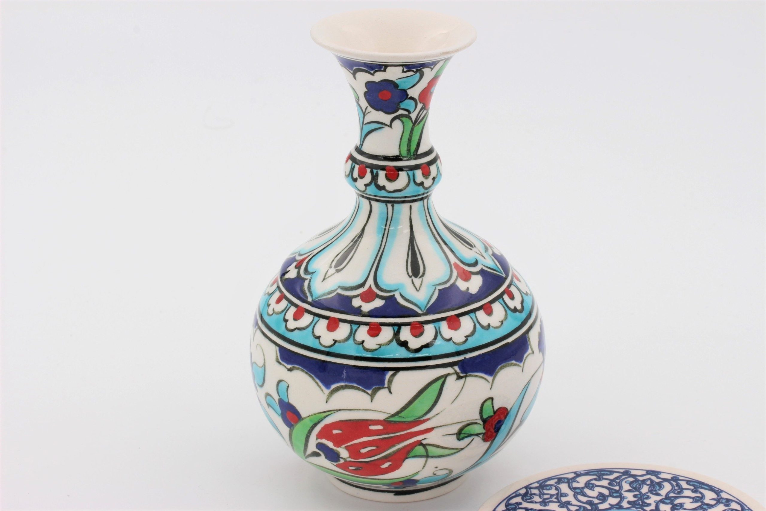 Turkish Ceramic Tear Vase 16cm Tulip D1