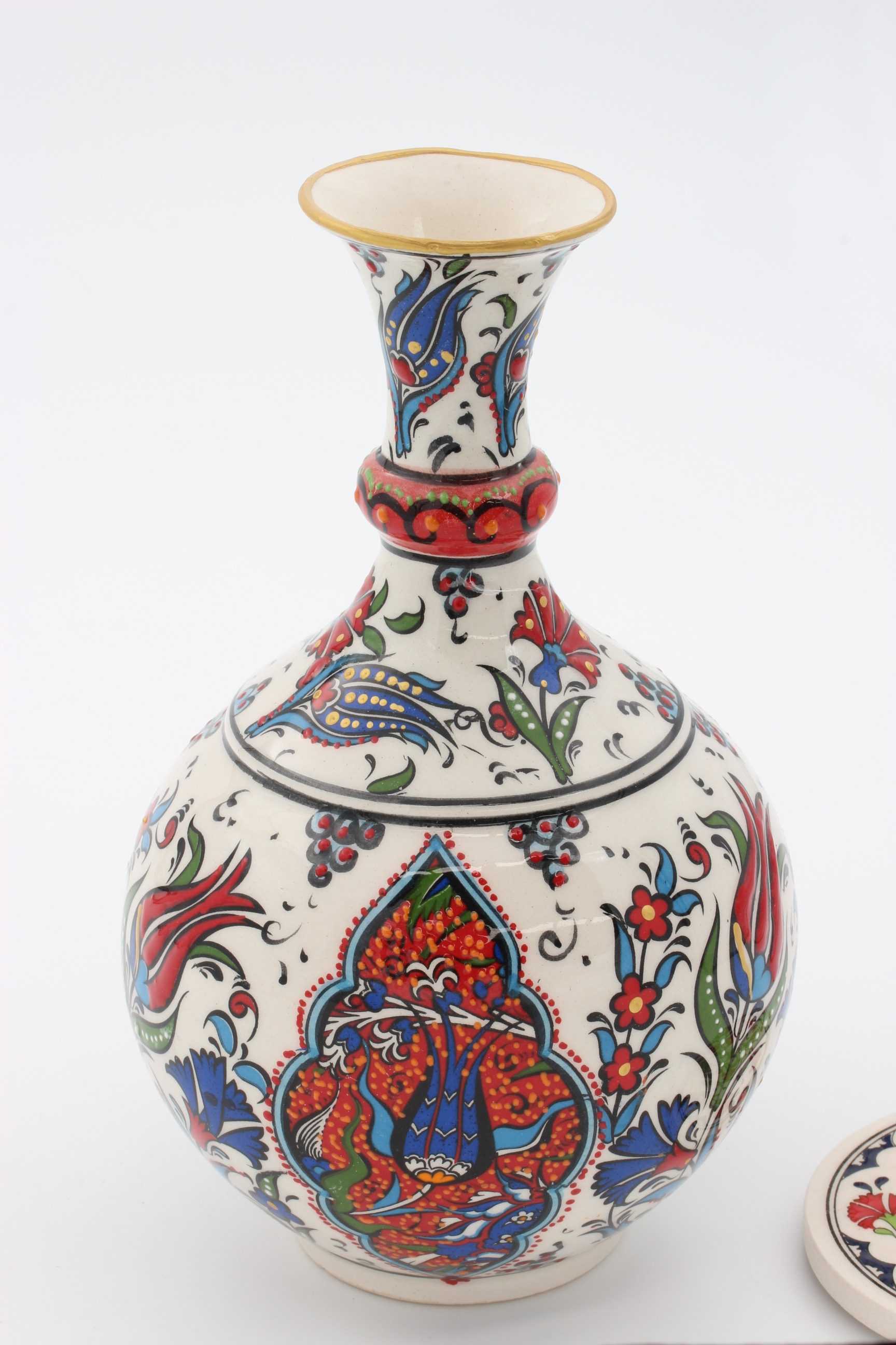 Turkish Ceramic Tear Vase 20cm Tulip D2