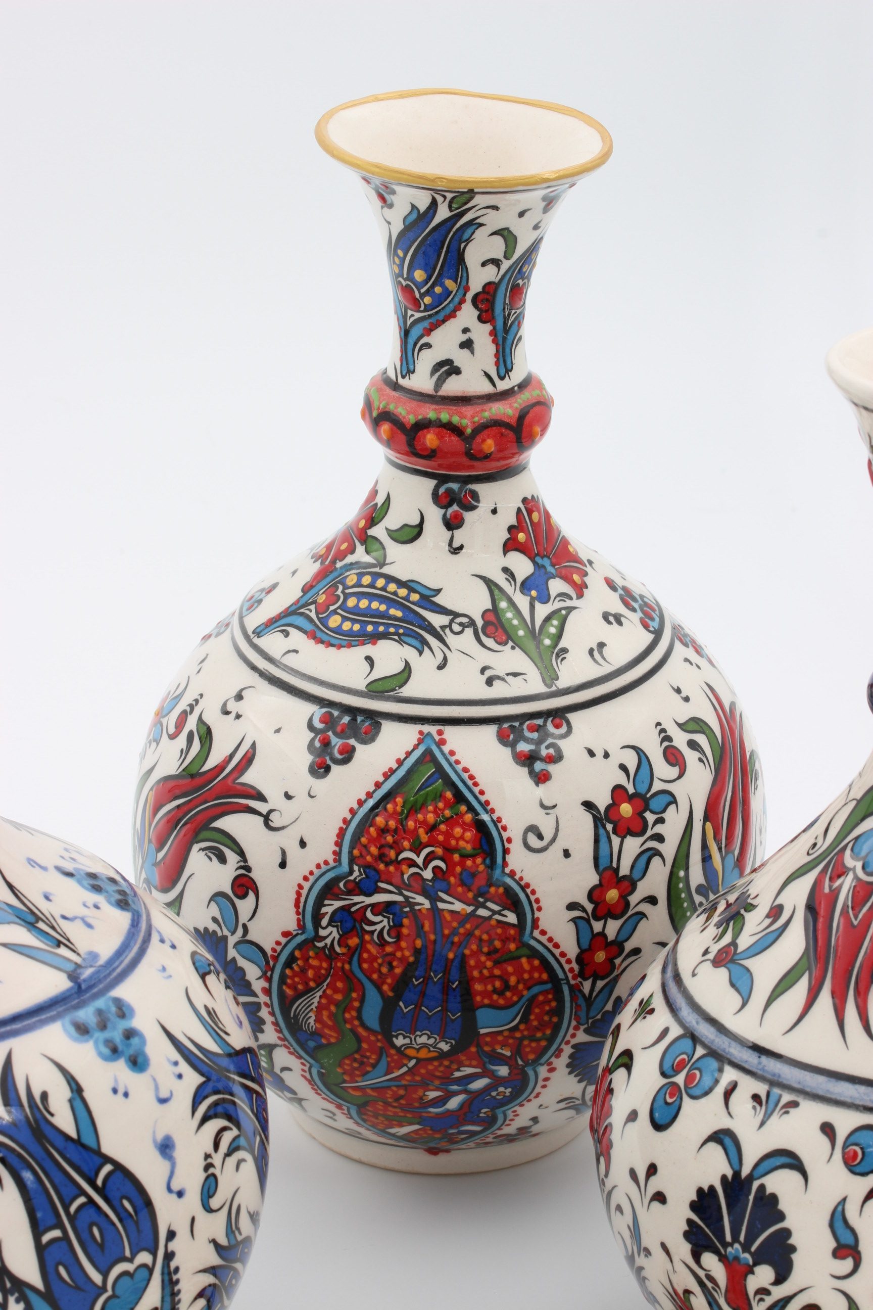 Turkish Ceramic Tear Vase 20cm Tulip D2a