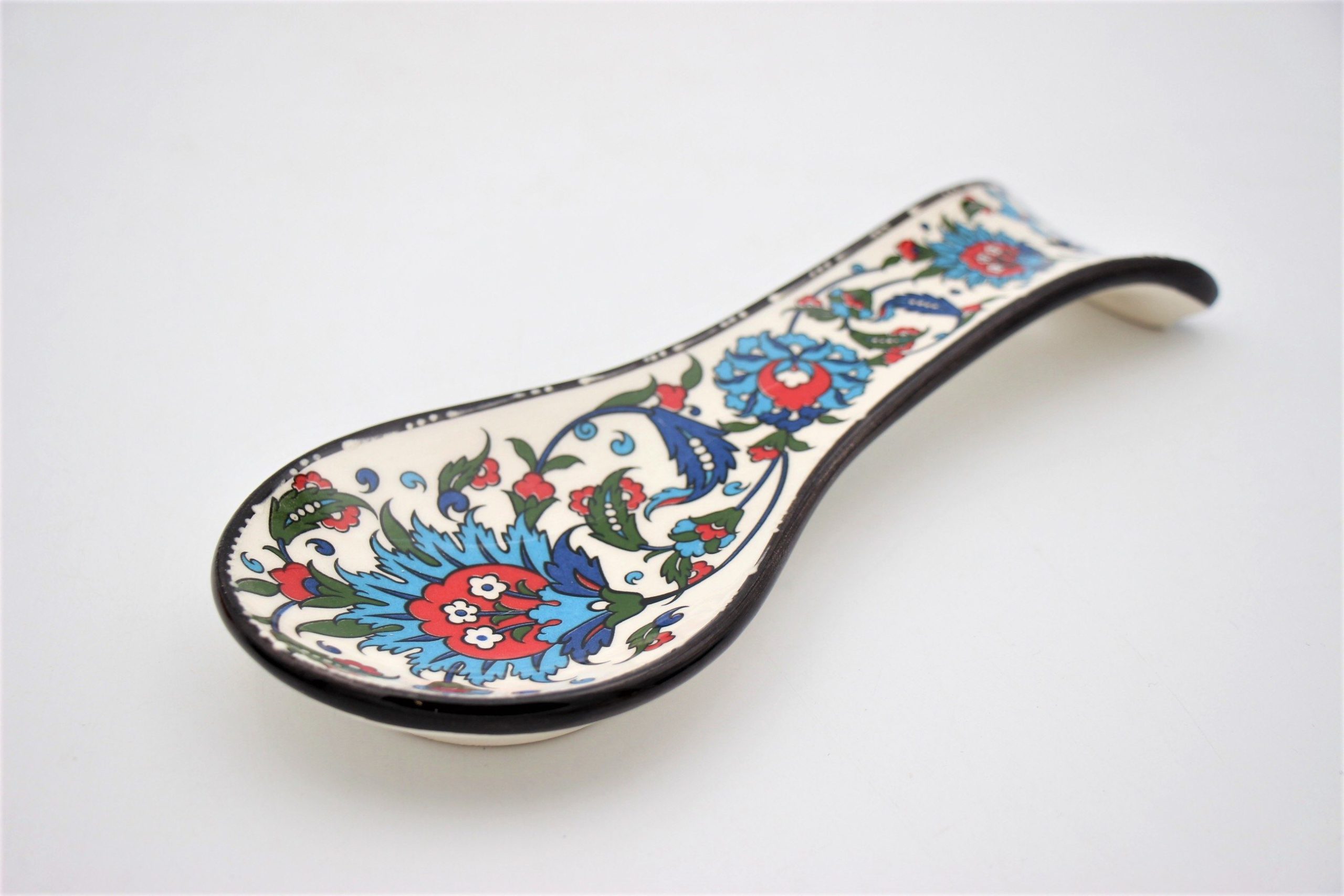 Turkish Hand Painted Ceramic Heart Dish Tulip 1