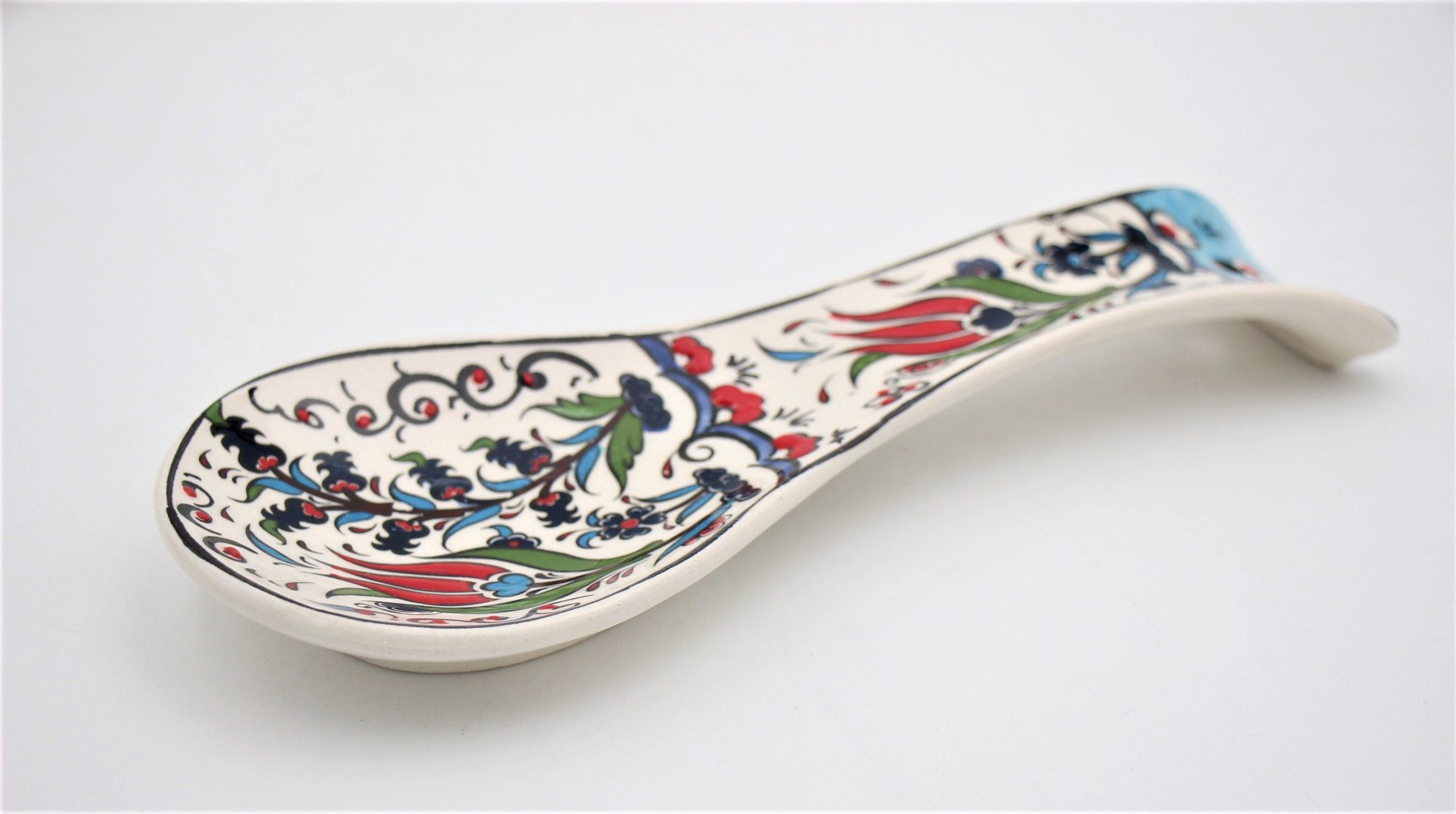 Turkish Hand Painted Ceramic Heart Dish Tulip 3