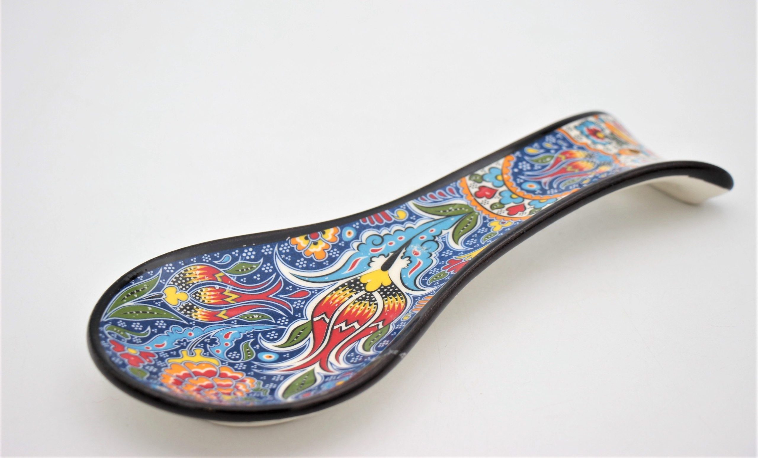 Turkish Hand Painted Ceramic Spoon Holders Colourful 1