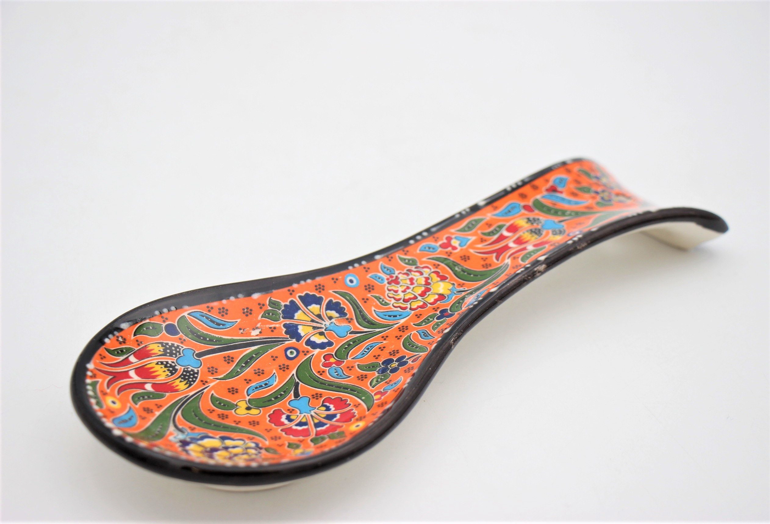 Turkish Hand Painted Ceramic Spoon Holders Colourful 2