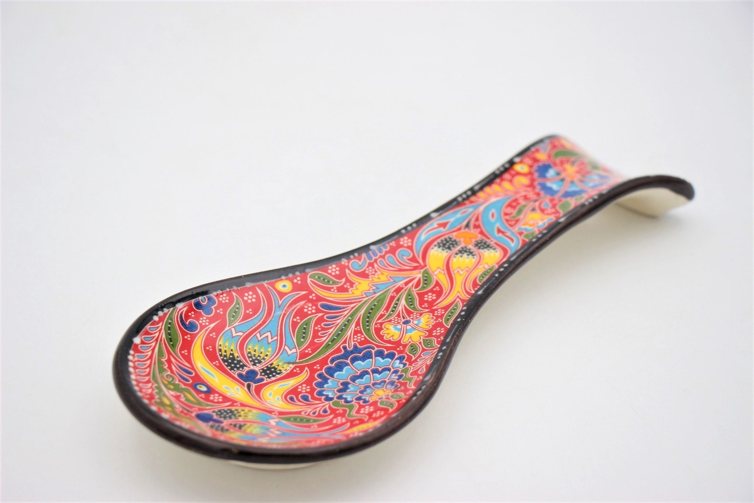 Turkish Hand Painted Ceramic Spoon Holders Colourful 3