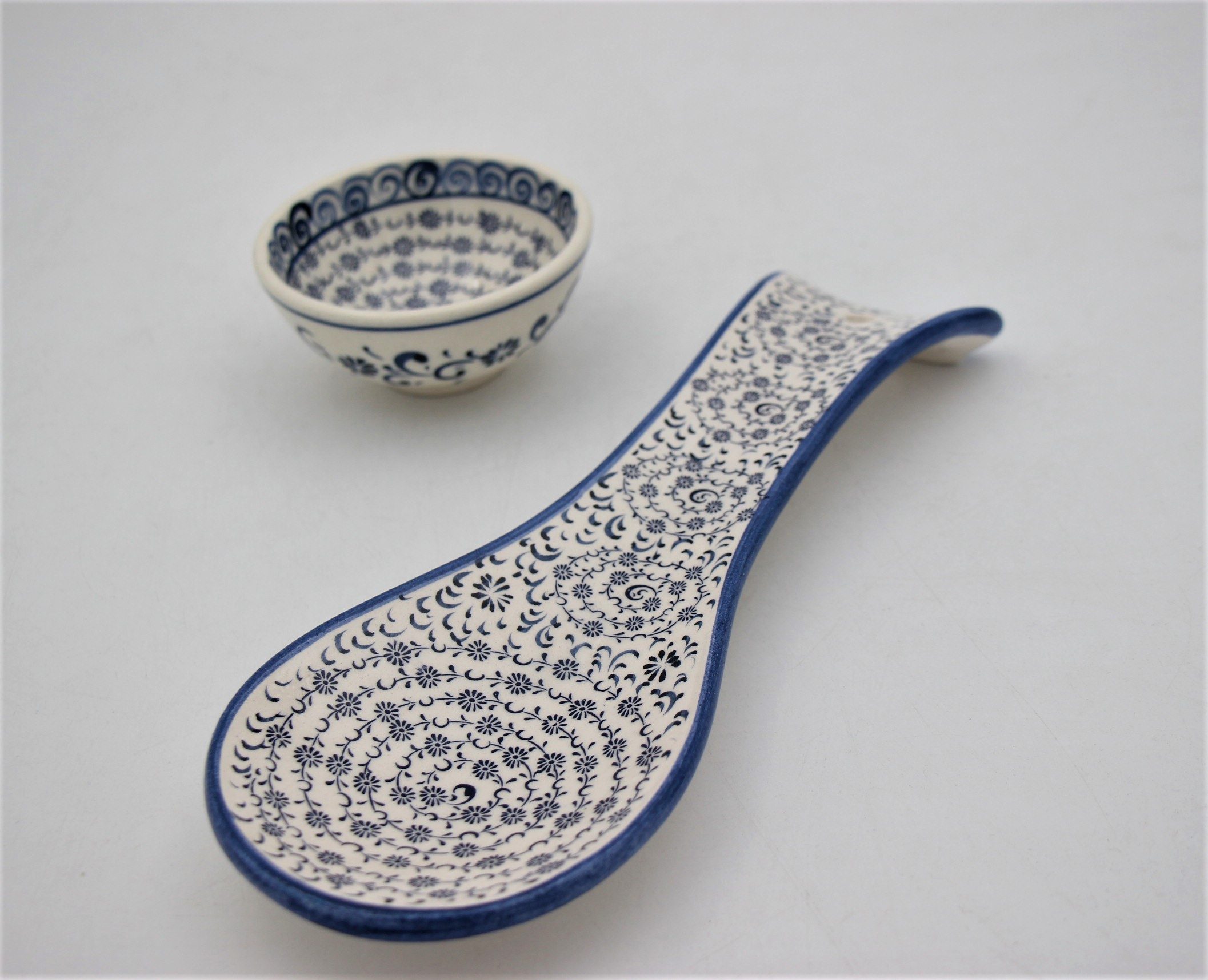 Turkish Hand Painted Ceramic Spoon Holders Halic 1