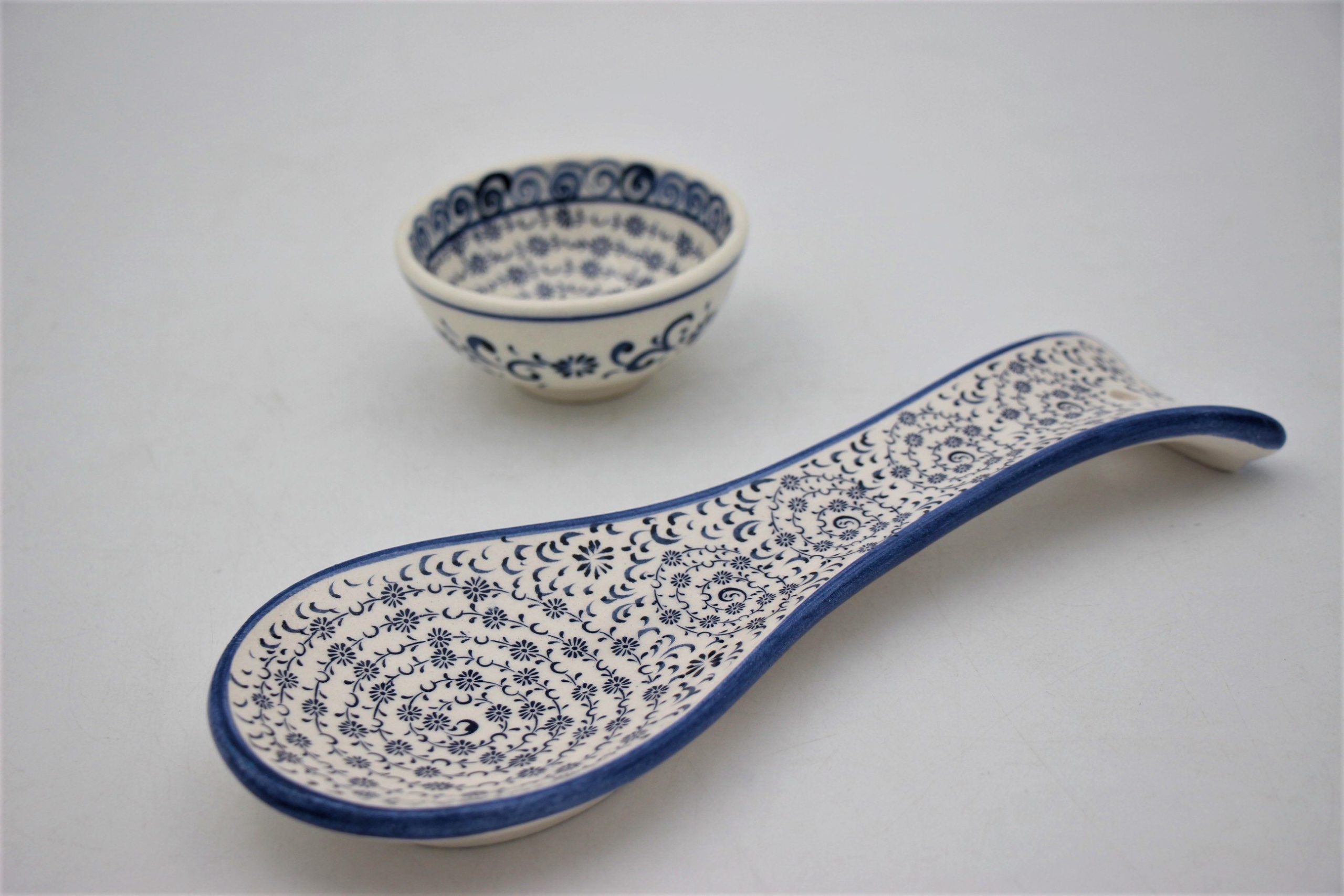 Turkish Hand Painted Ceramic Spoon Holders Halic