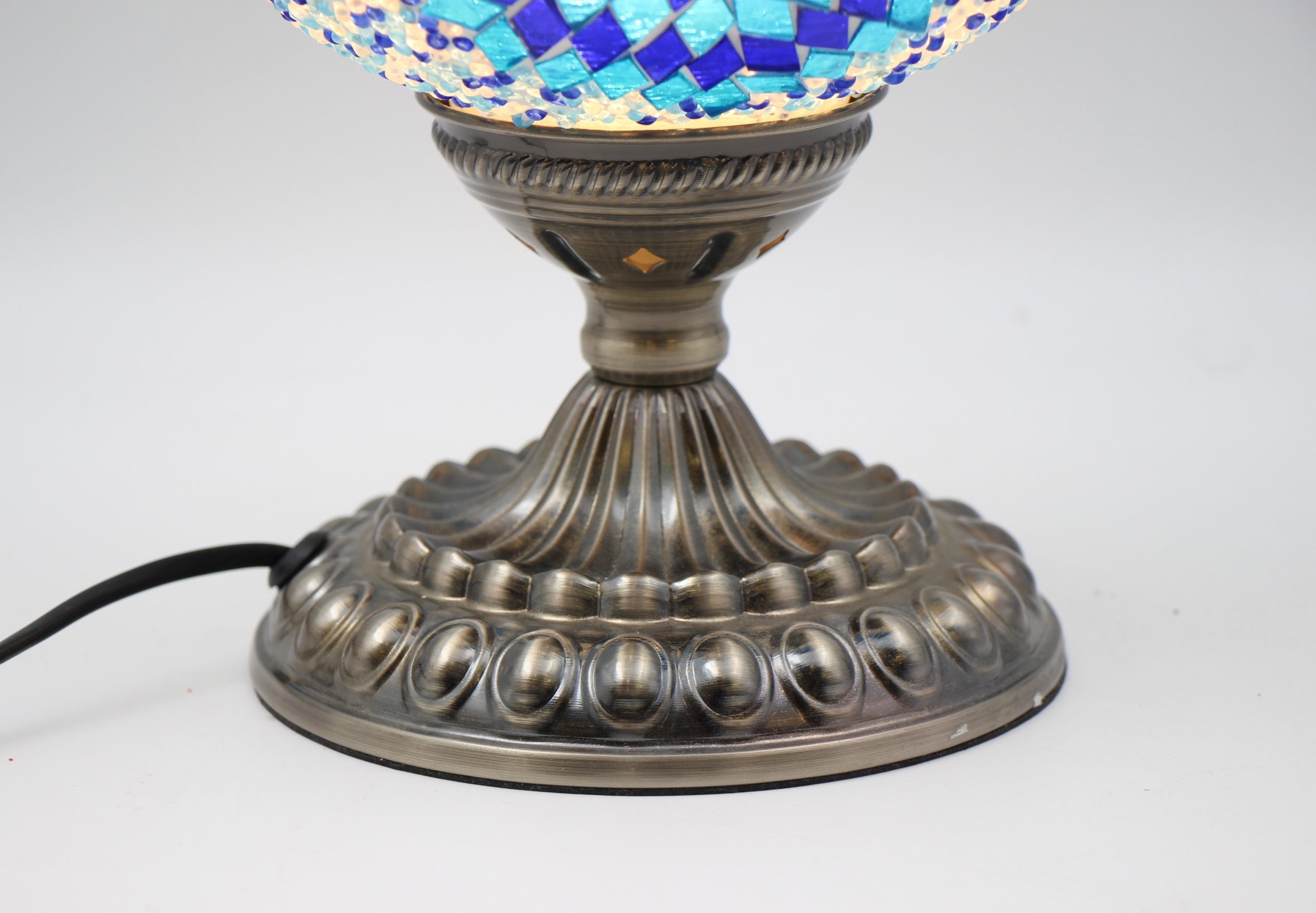 Turkish Large Teapot Lamp Blue- 5