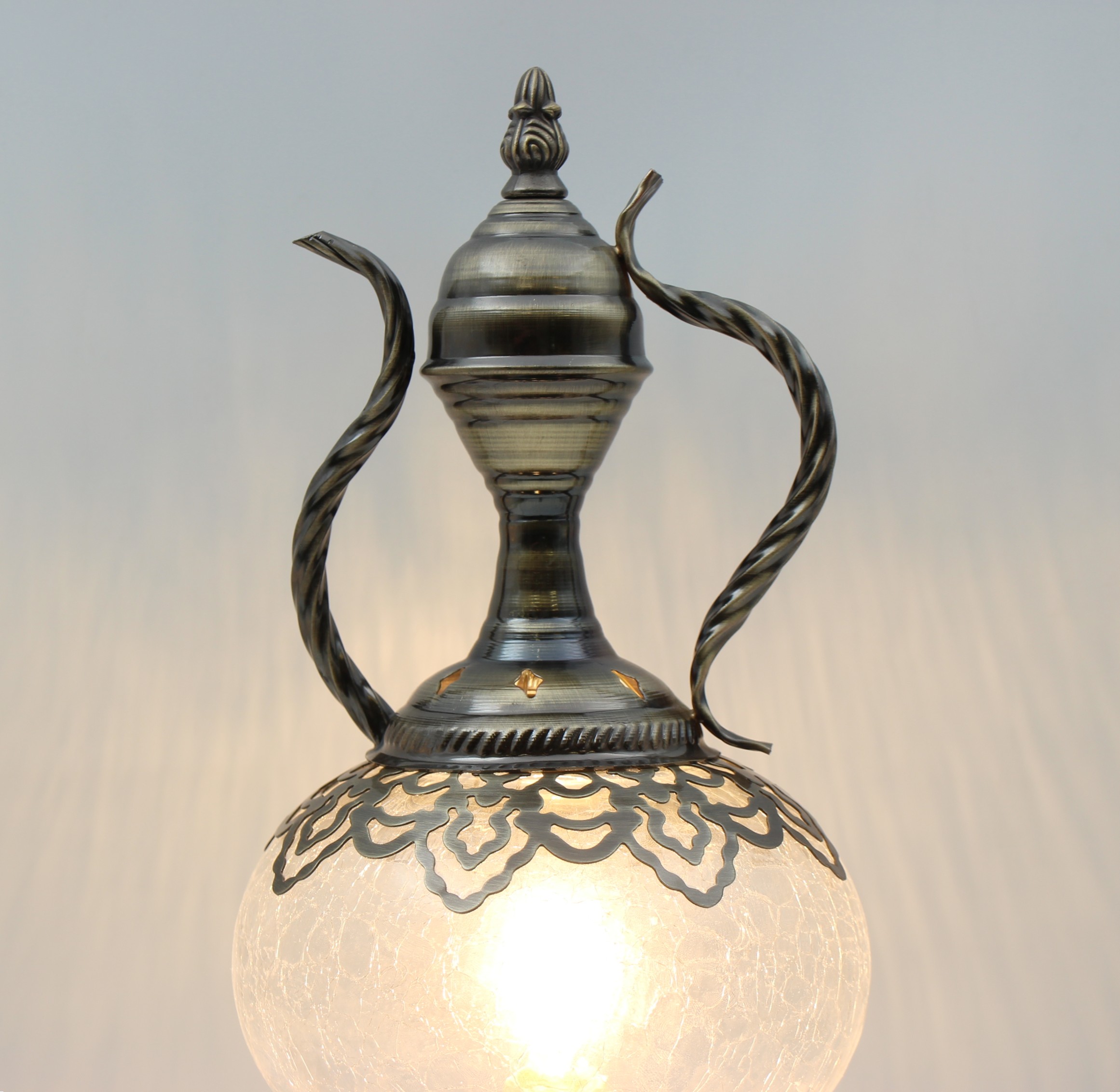 Turkish Large Teapot Lamp Ottoman - 2