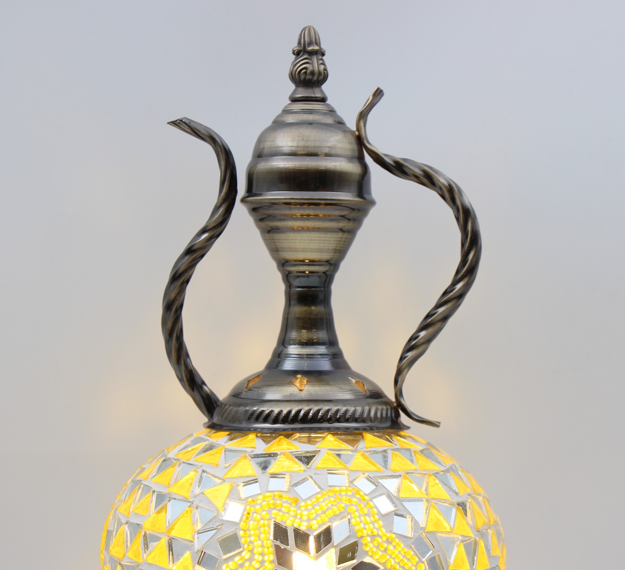 Turkish Large Teapot Lamp Yellow-2