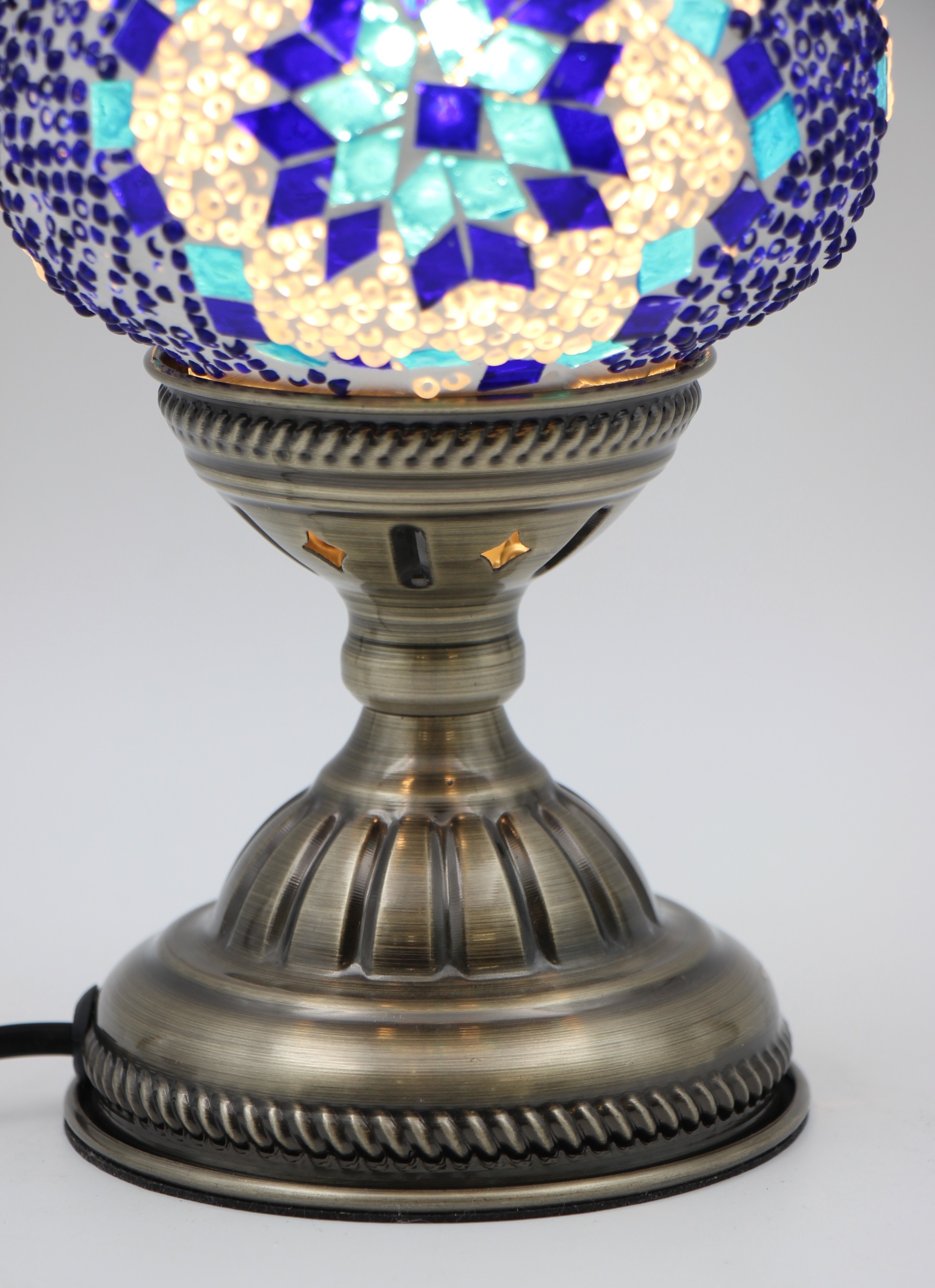 Turkish Medium Teapot Lamp Blue - 5