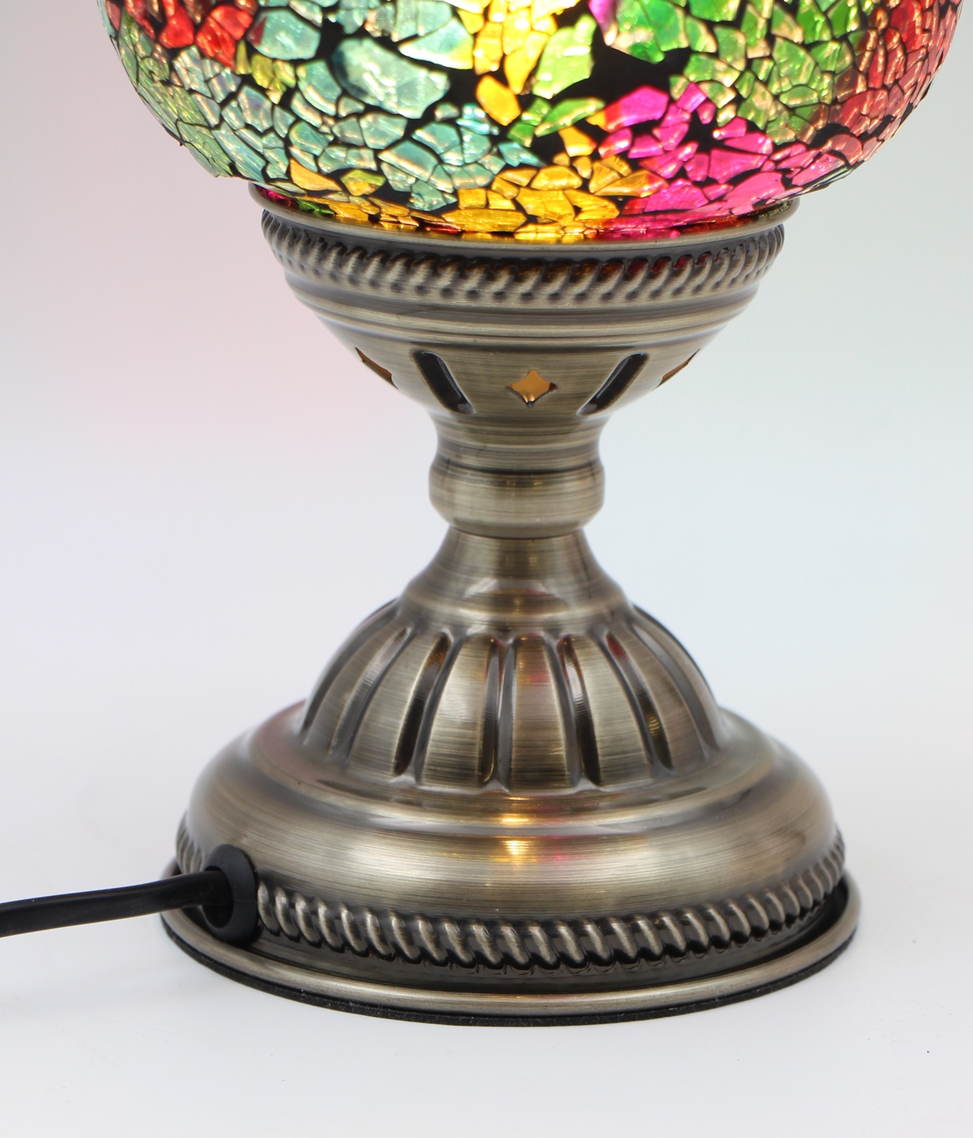 Turkish Medium Teapot Lamp cracked rainbow - 3