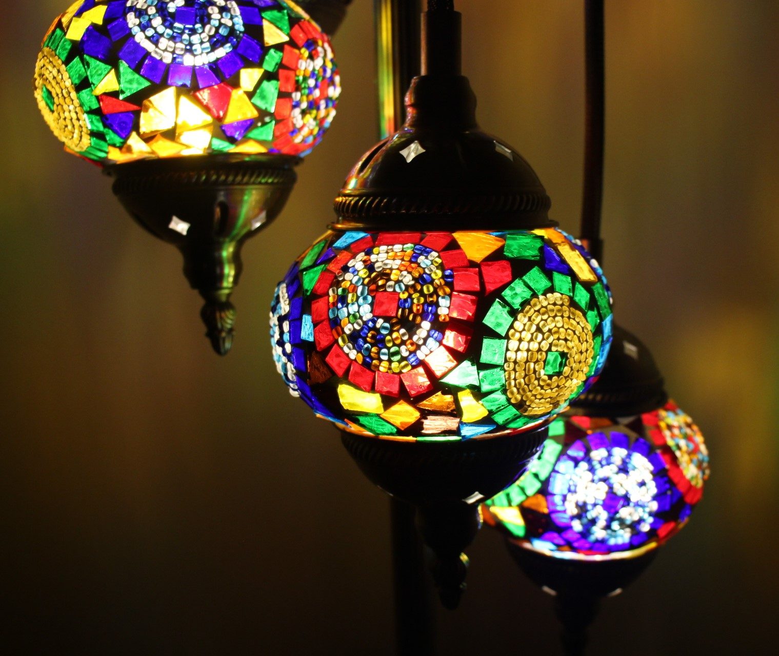 Turkish Mosaic Floor Lamp 5 globe Sun Beam 1