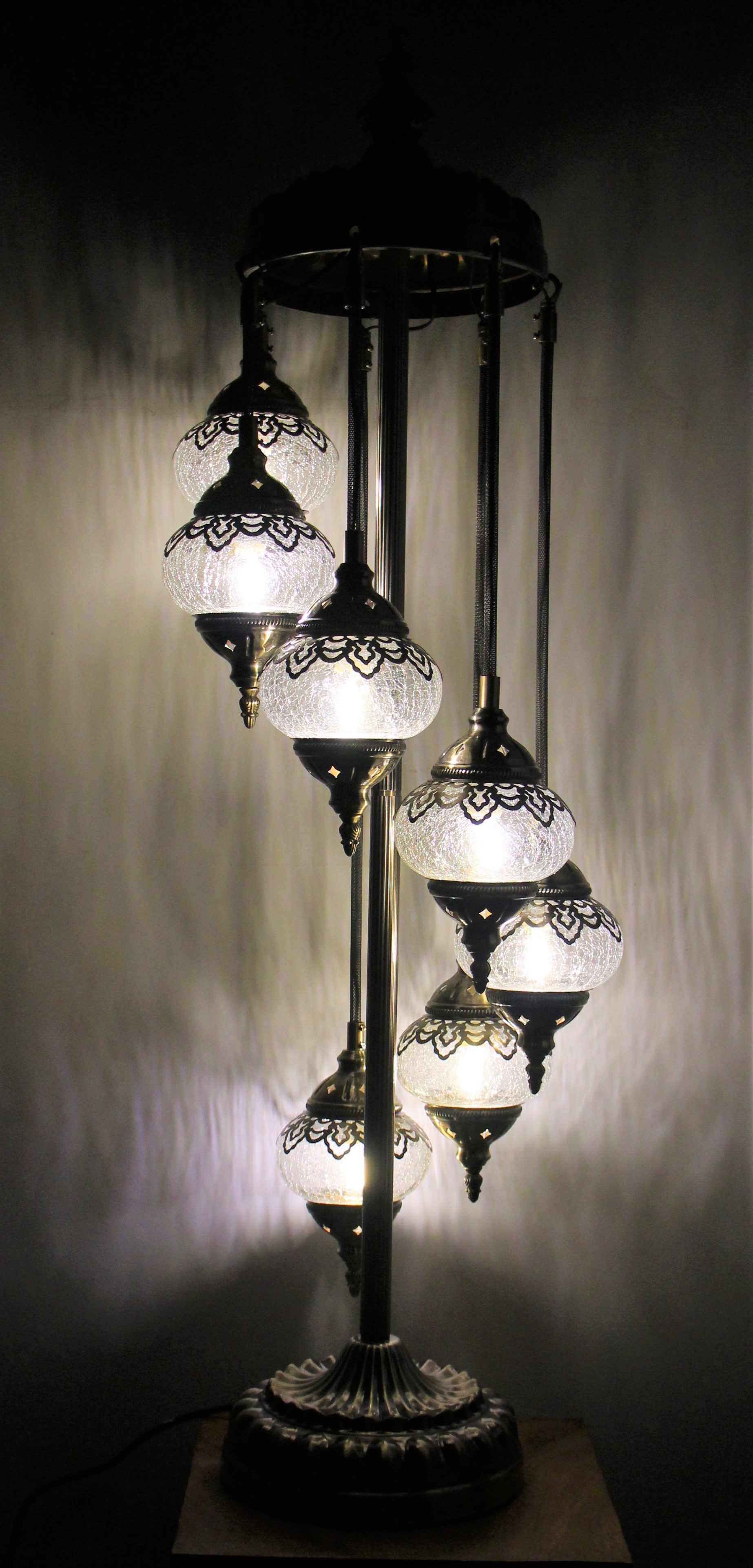 Turkish Mosaic Floor Lamp 7 globe Ottoman 10