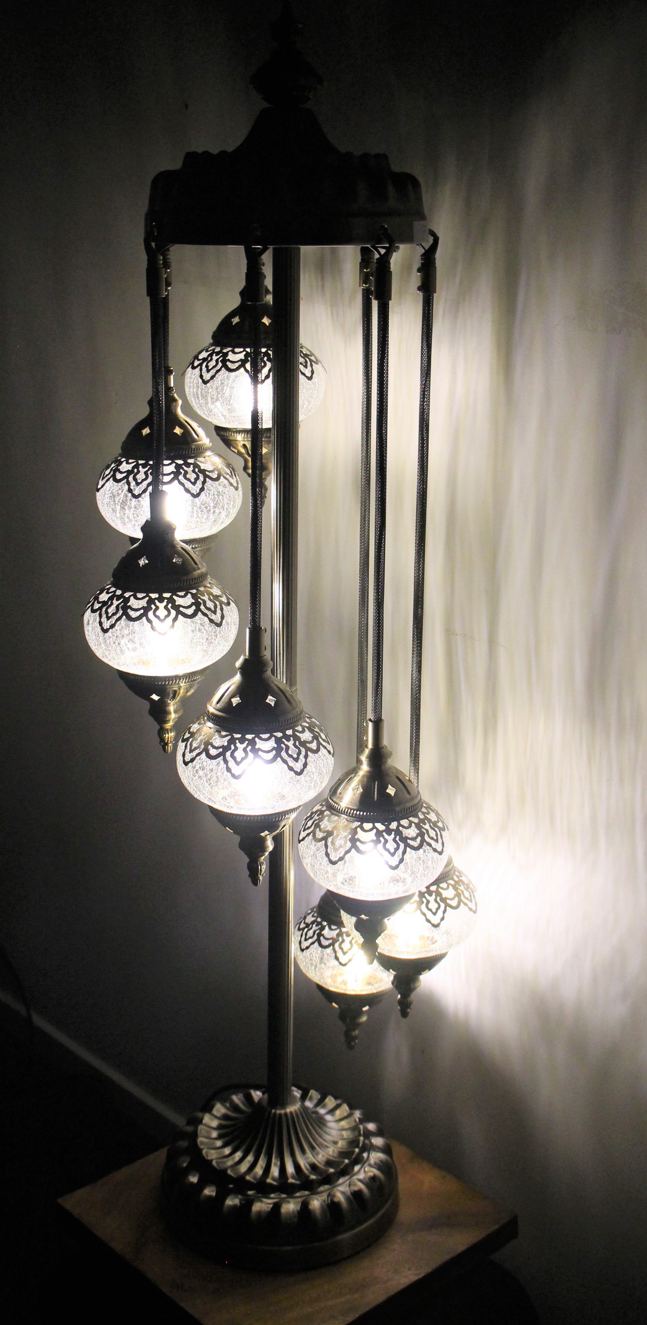 Turkish Mosaic Floor Lamp 7 globe Ottoman 20