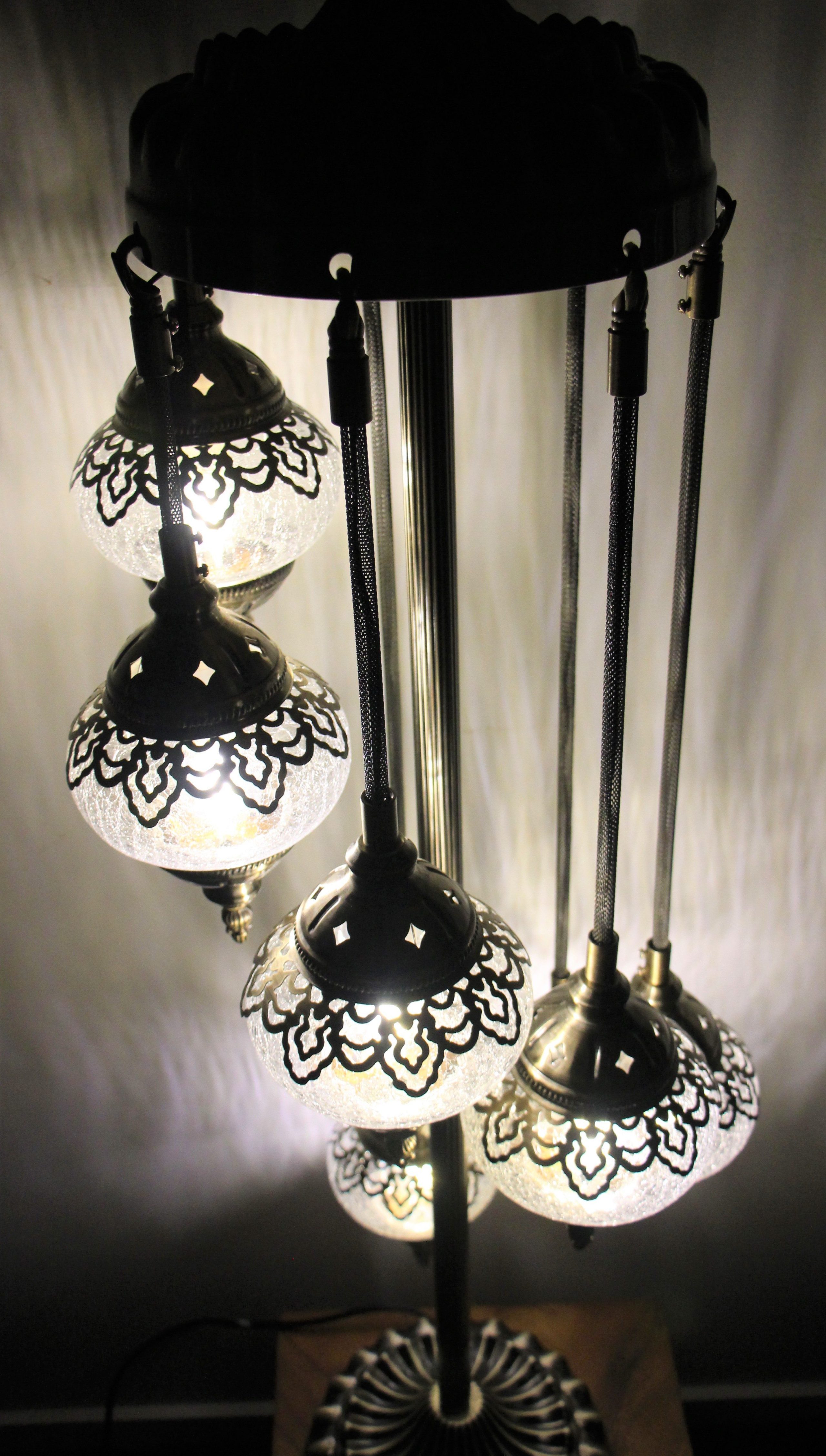 Turkish Mosaic Floor Lamp 7 globe Ottoman 30