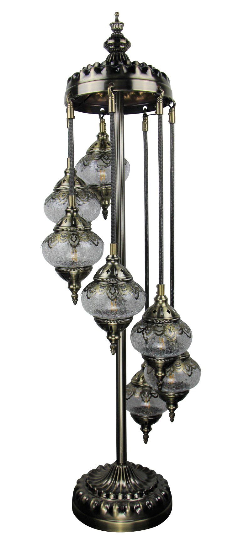 Turkish Mosaic Floor Lamp 7 globe Ottoman 40