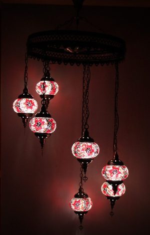 7 Globe Hanging Chandelier