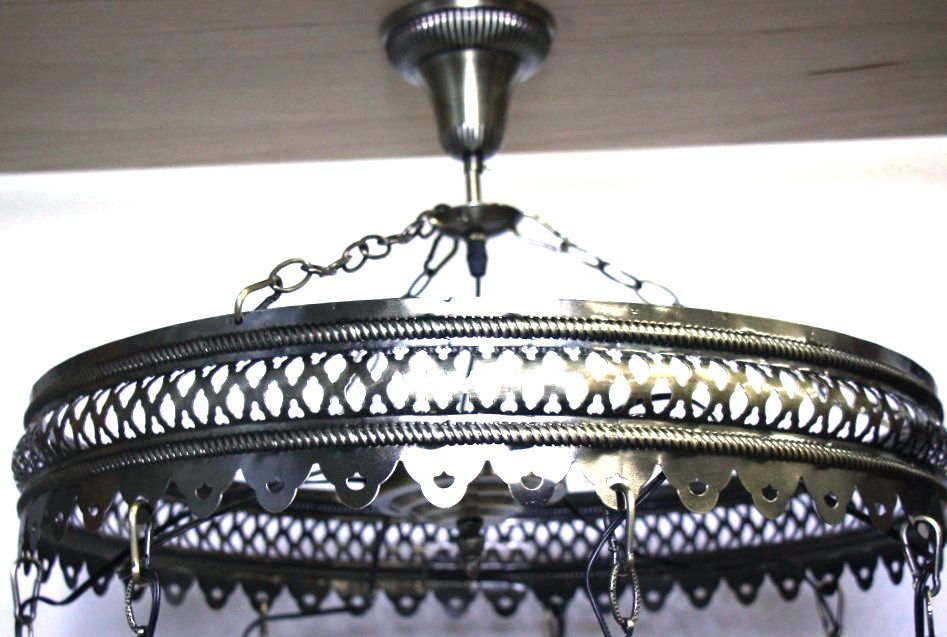 Turkish Mosaic Hanging Lamp 7 globe Red 80