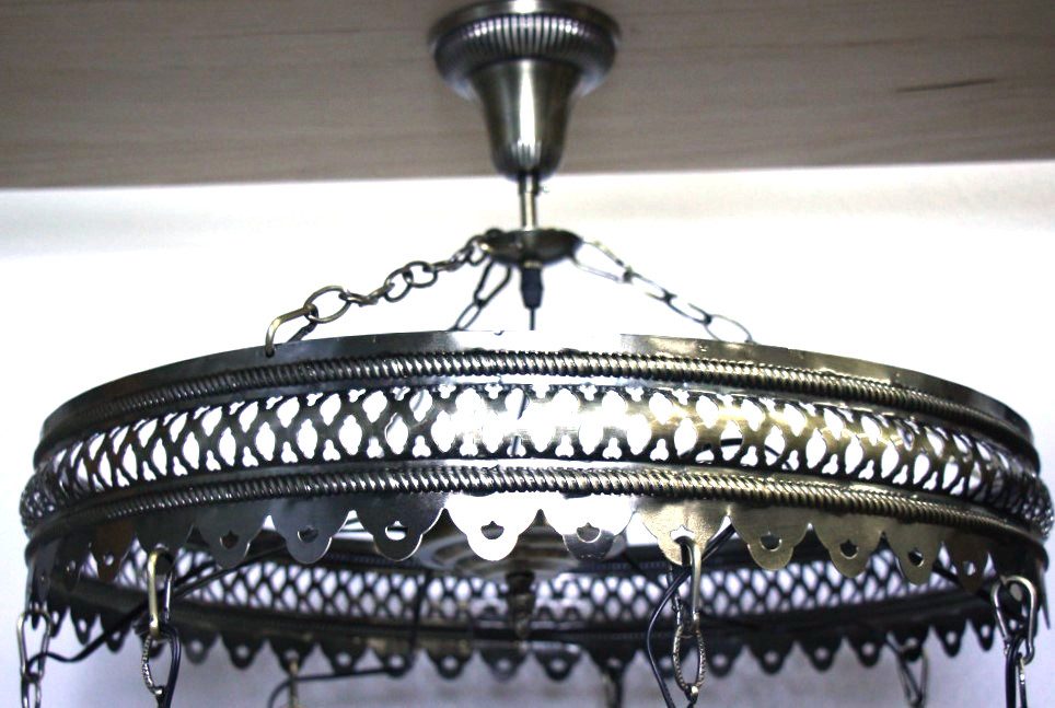 Turkish Mosaic Hanging Lamp 7 globe Yellow Gold 80