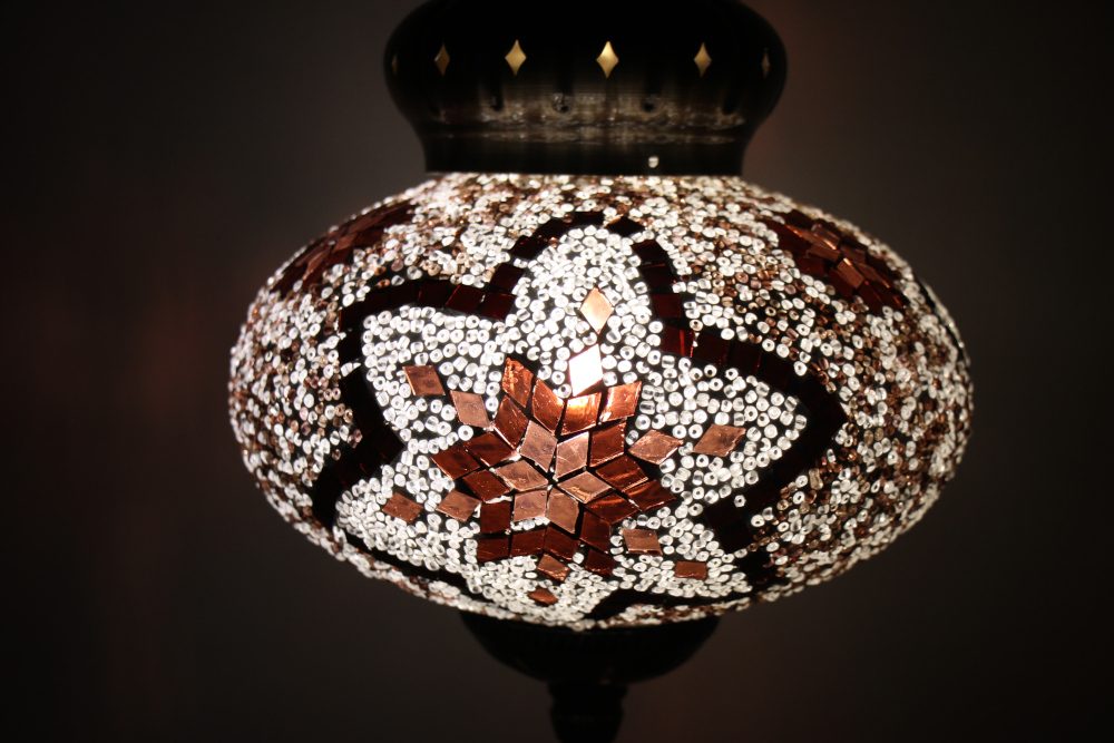 Turkish Mosaic Hanging Lamp Large Brown 2