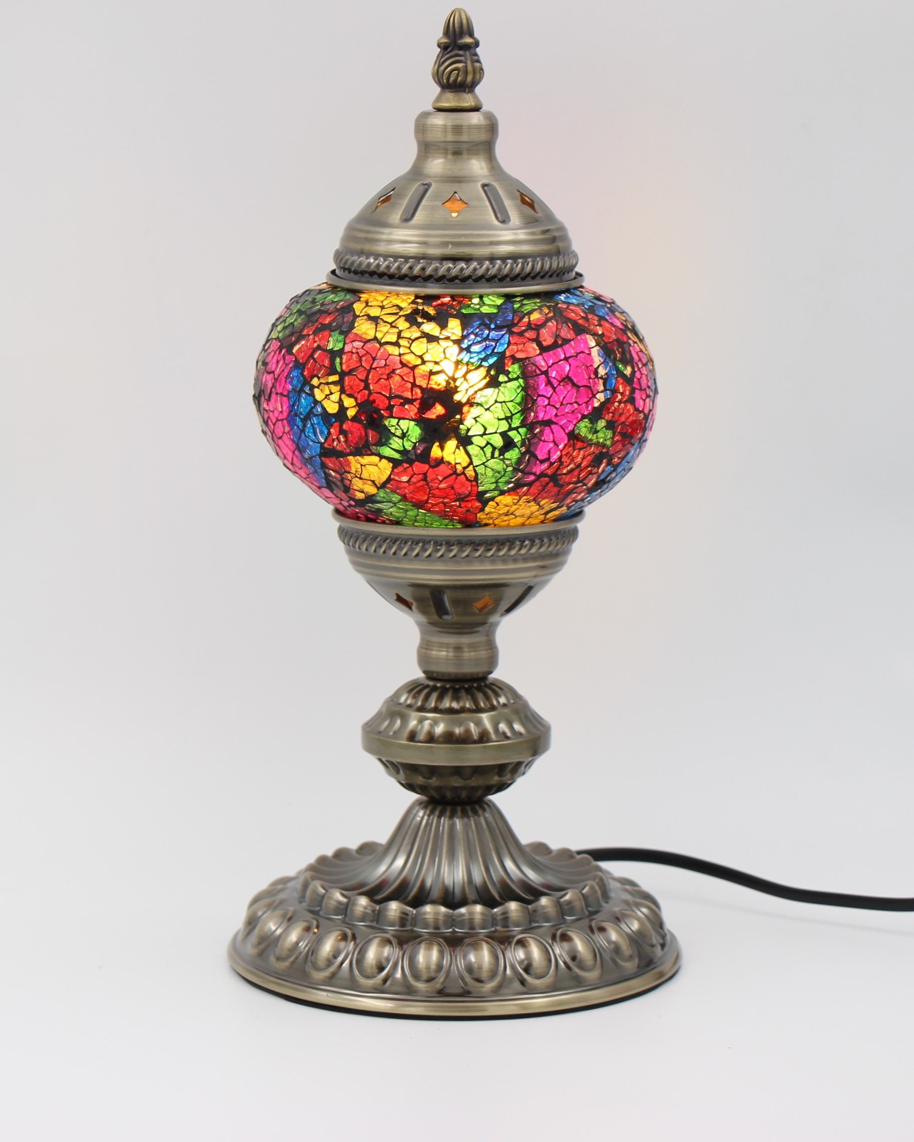 Turkish Mosaic Swan Lamp Small Cracked Mosaic 1 2