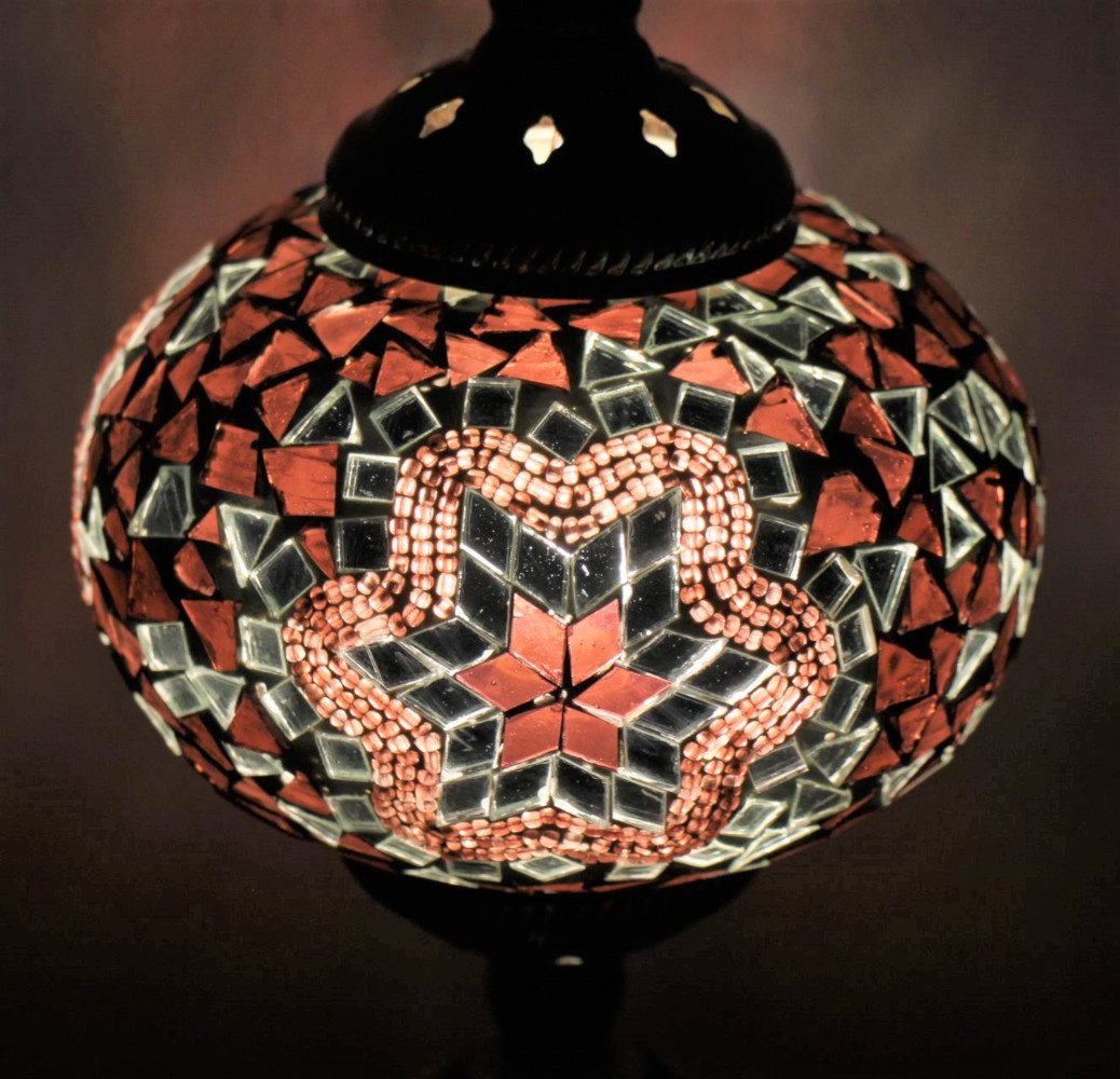 Turkish Mosaic Table Lamp Large Brown 2