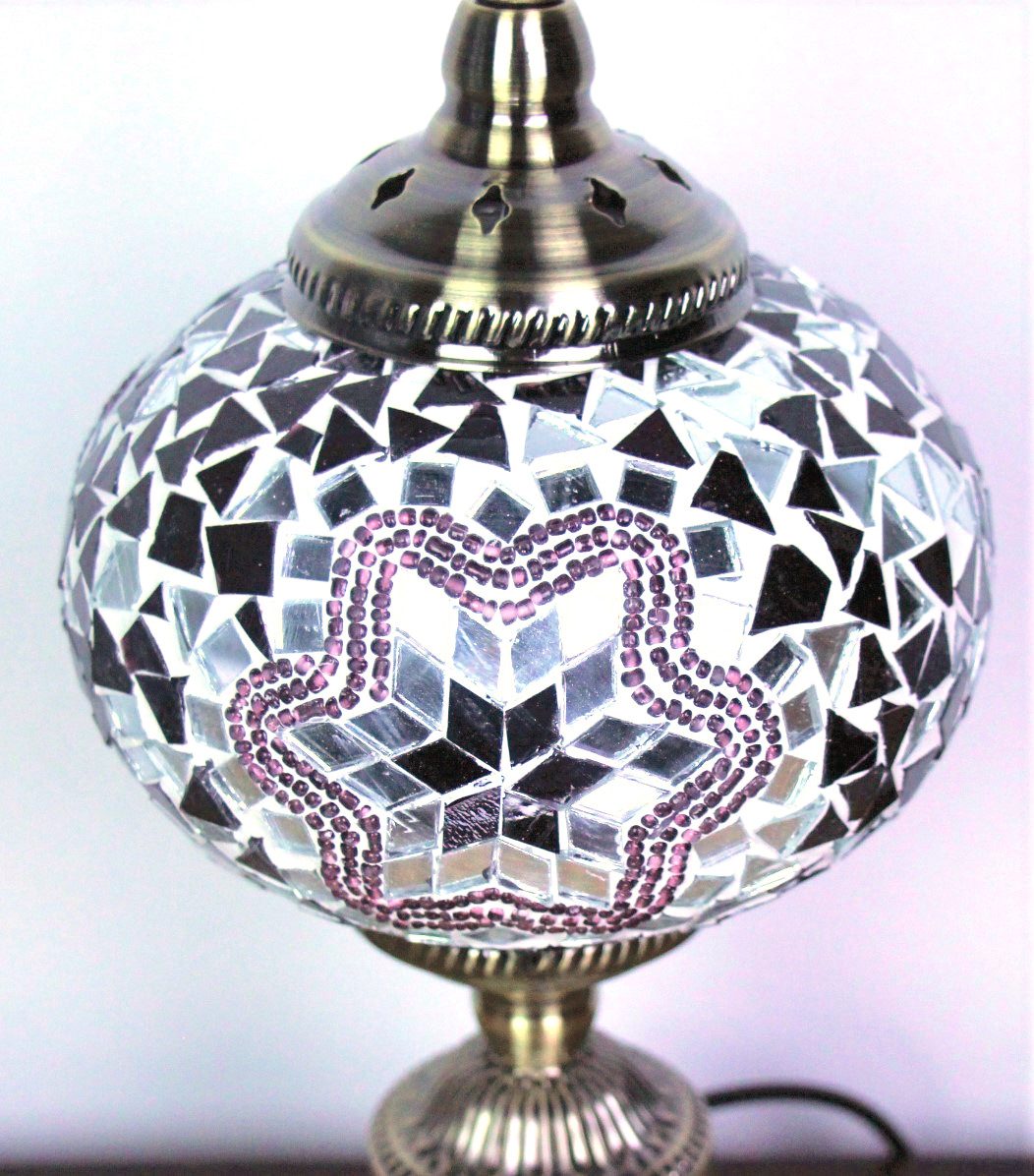 Turkish Mosaic Table Lamp Large Brown 4