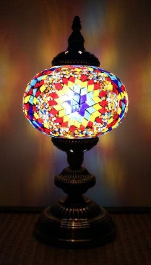 Turkish Mosaic Table Lamp Large Mosaic Fire Ball