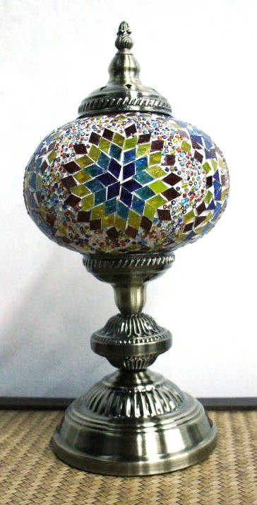 Turkish Mosaic Table Lamp Large Mosaic Fire Ball 30