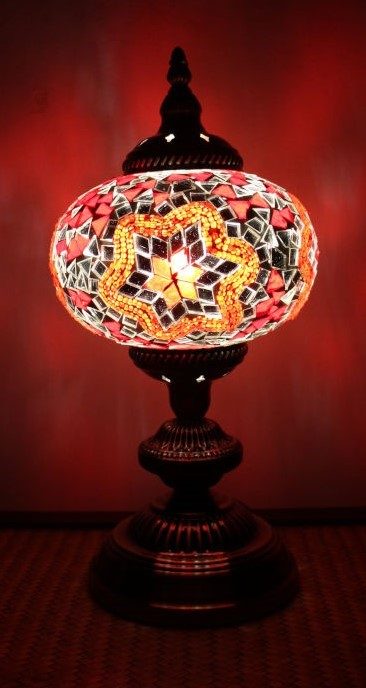 Turkish Mosaic Table Lamp Large Blue 1 Turkish Mosaic Table Lamp Large Blue