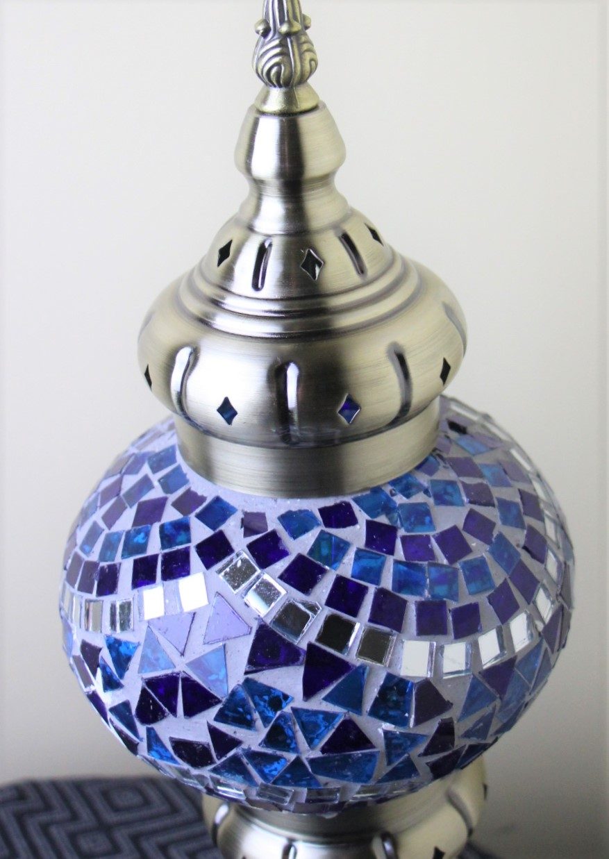 Turkish Mosaic Table Lamp Med River Blue 1