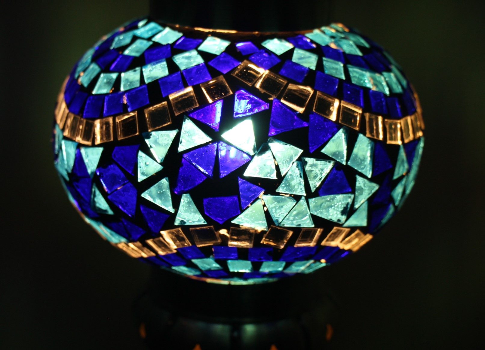 Turkish Mosaic Table Lamp Med River Blue 4