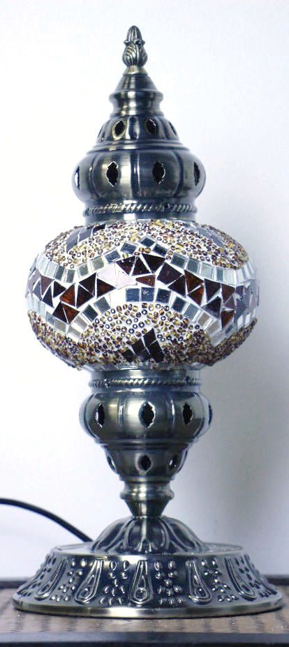 Turkish Mosaic Table Lamp Medium Brown 30