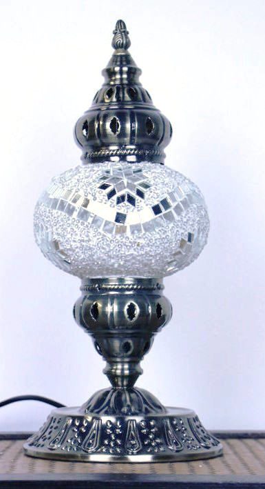 Turkish Mosaic Table Lamp Medium White 40