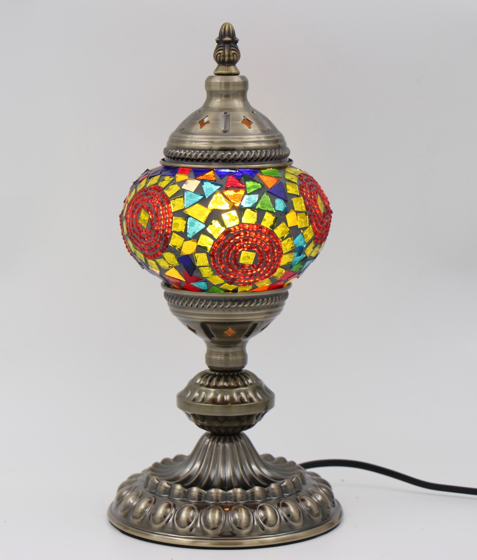 Turkish Mosaic Table Lamp Sunbeam With Large Elegant Base (2)